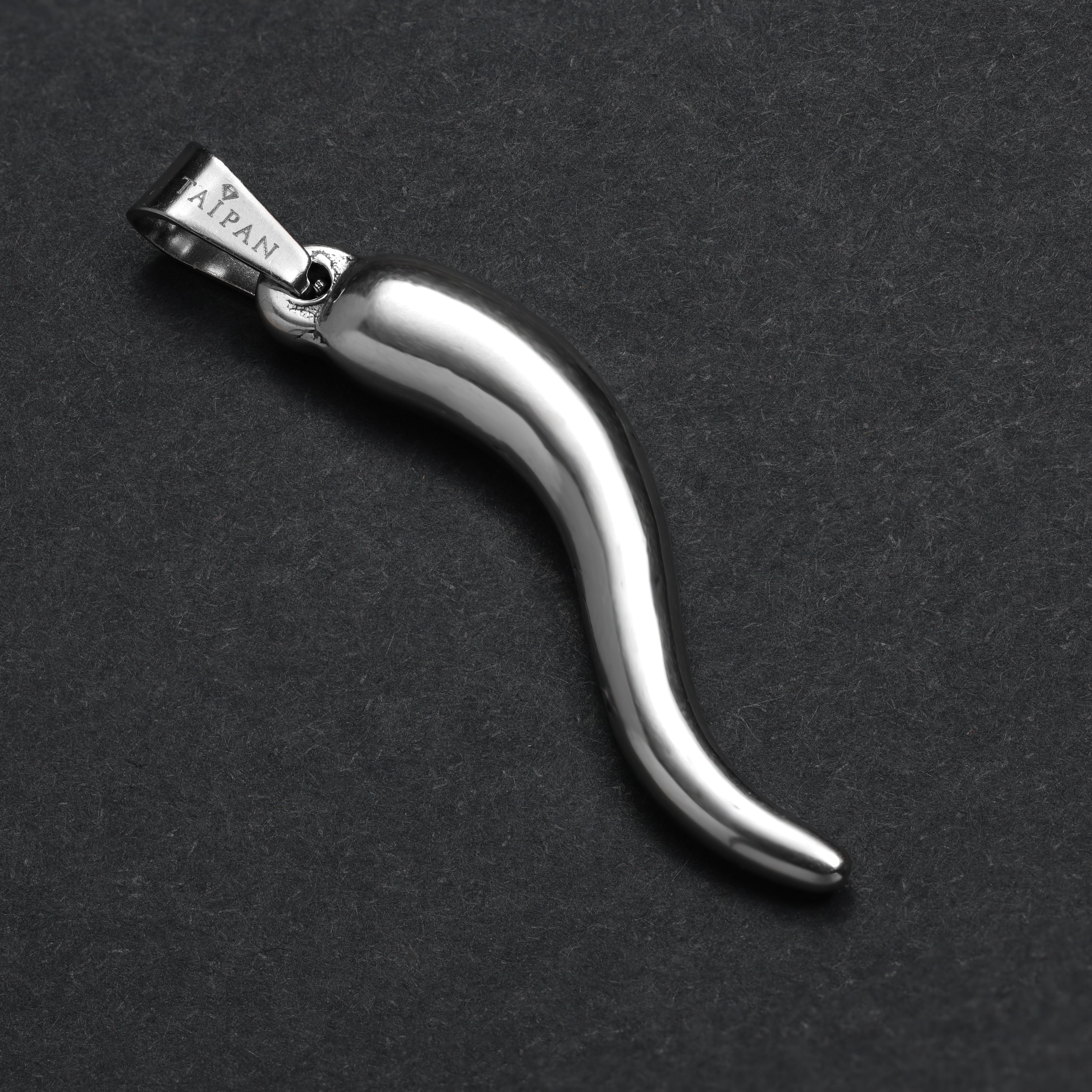 Set Kordelkette Rope Chain mit Chili Anhänger aus Edelstahl - Taipan Schmuck