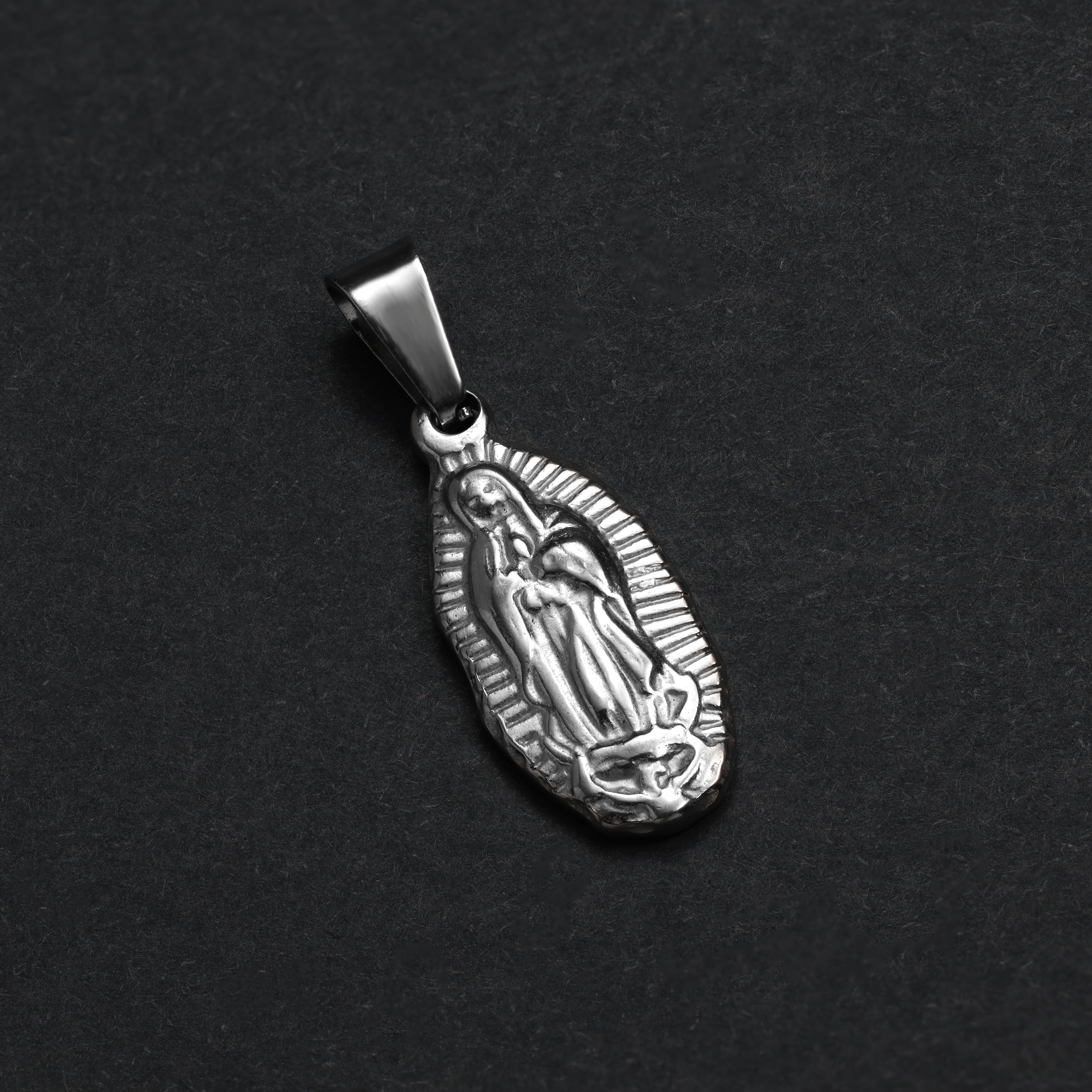 SET Kordelkette + Panzerkette mit Heilige Maria Anhänger aus Edelstahl - Taipan Schmuck