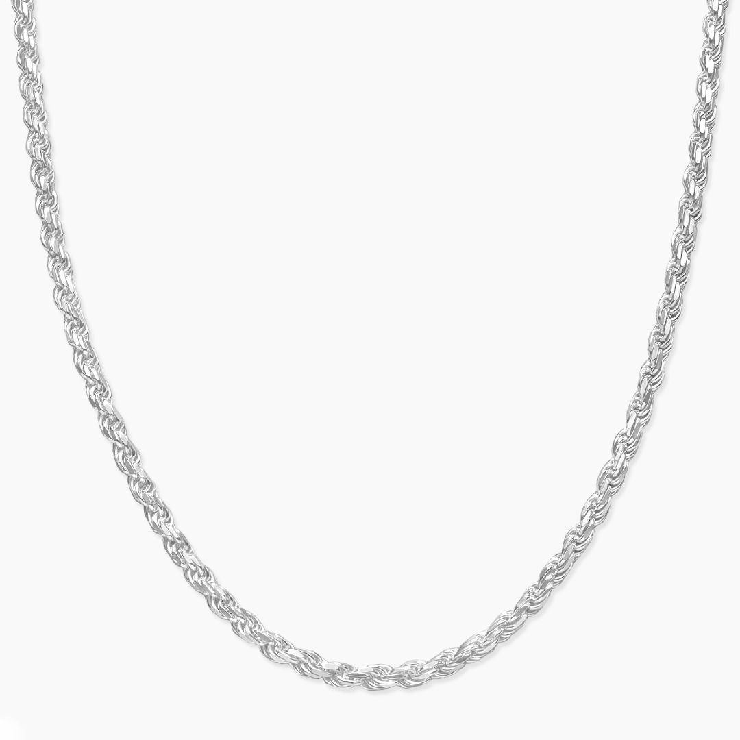 Set - Kordelkette 3,5mm - Halskette + Armband aus 925 Silber - Taipan Schmuck