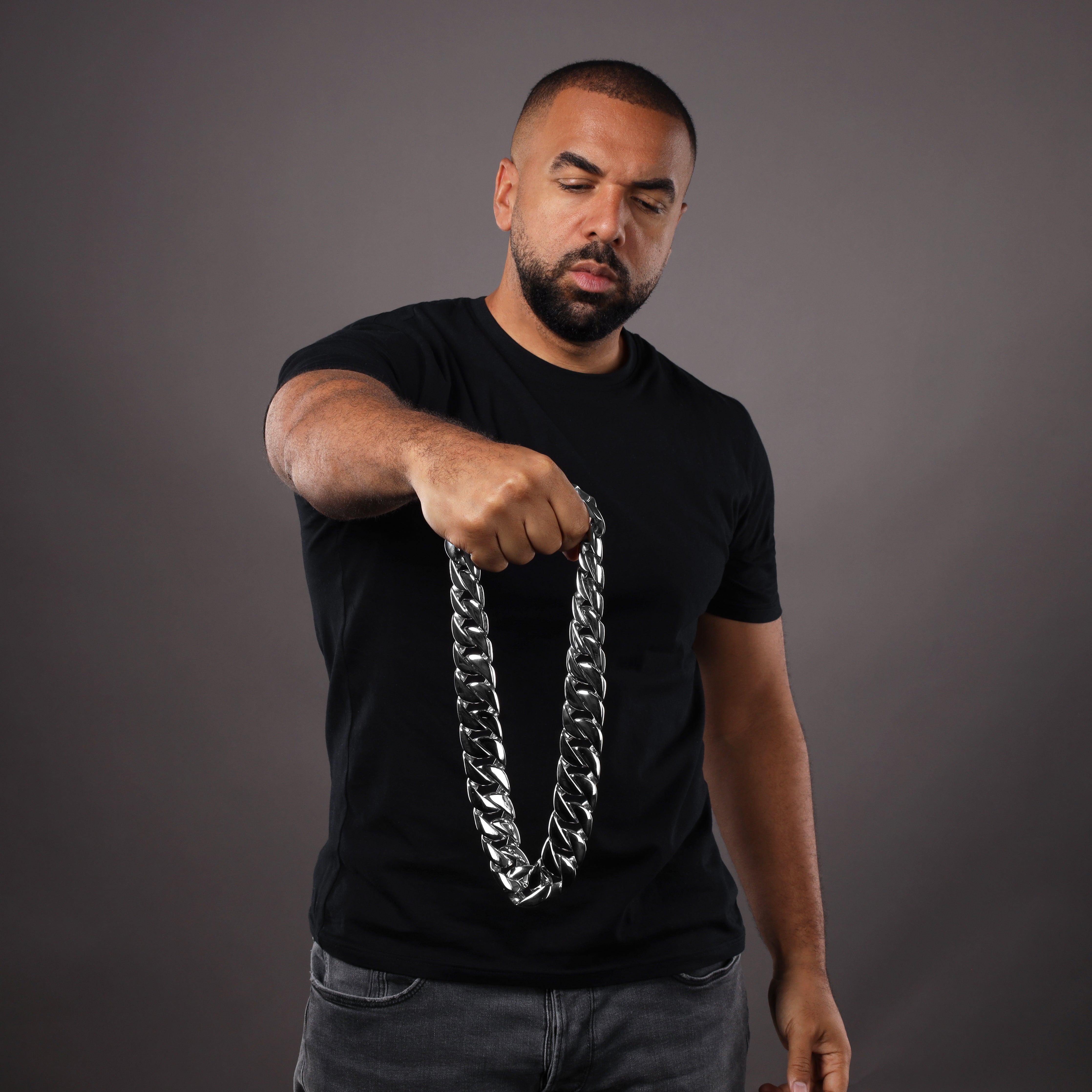 30mm GIGANTISCHE Miami Cuban Link Kette Panzerkette aus Edelstahl - Taipan Schmuck