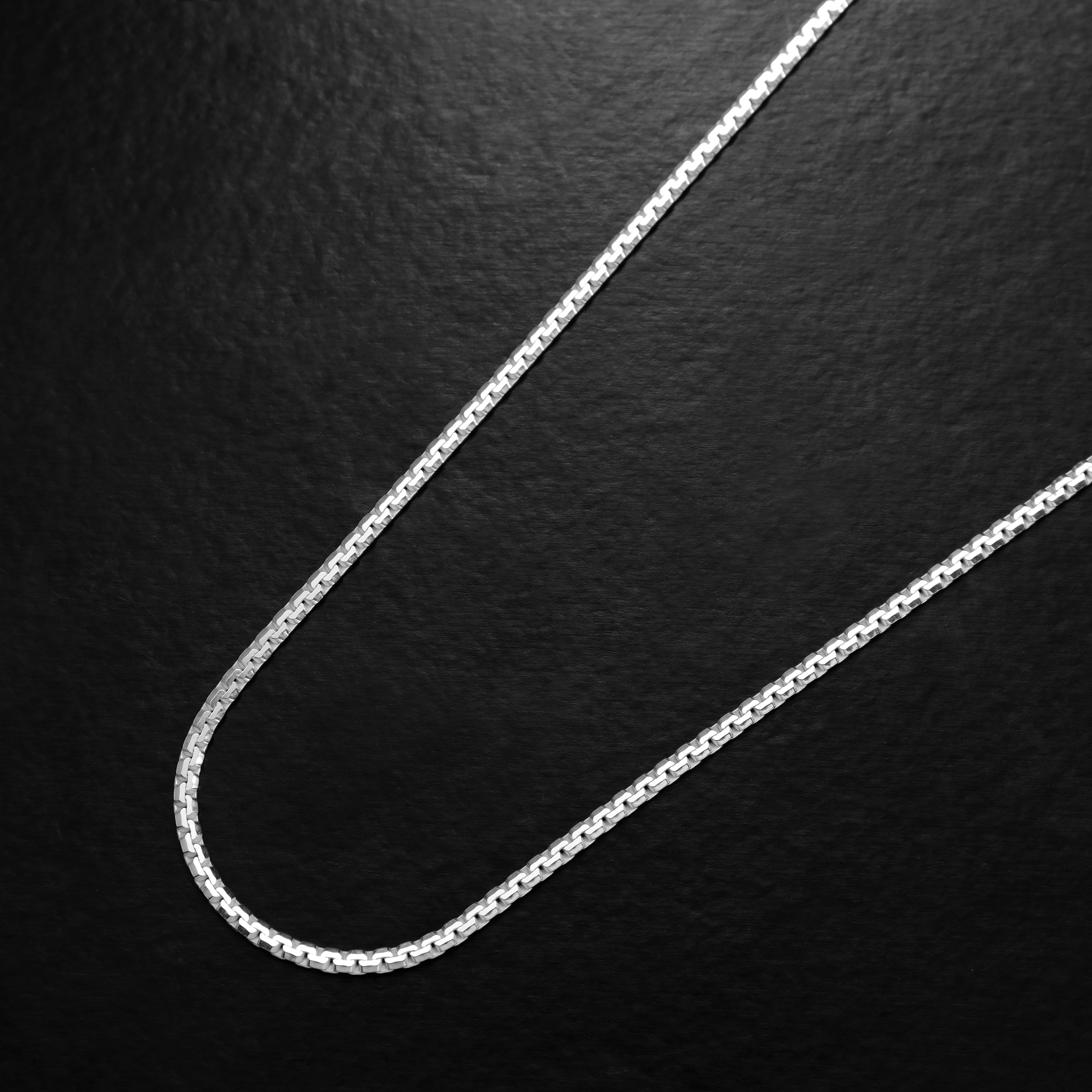 Box Chain Kette 2mm breit aus 925 Sterling Silber - Taipan Schmuck