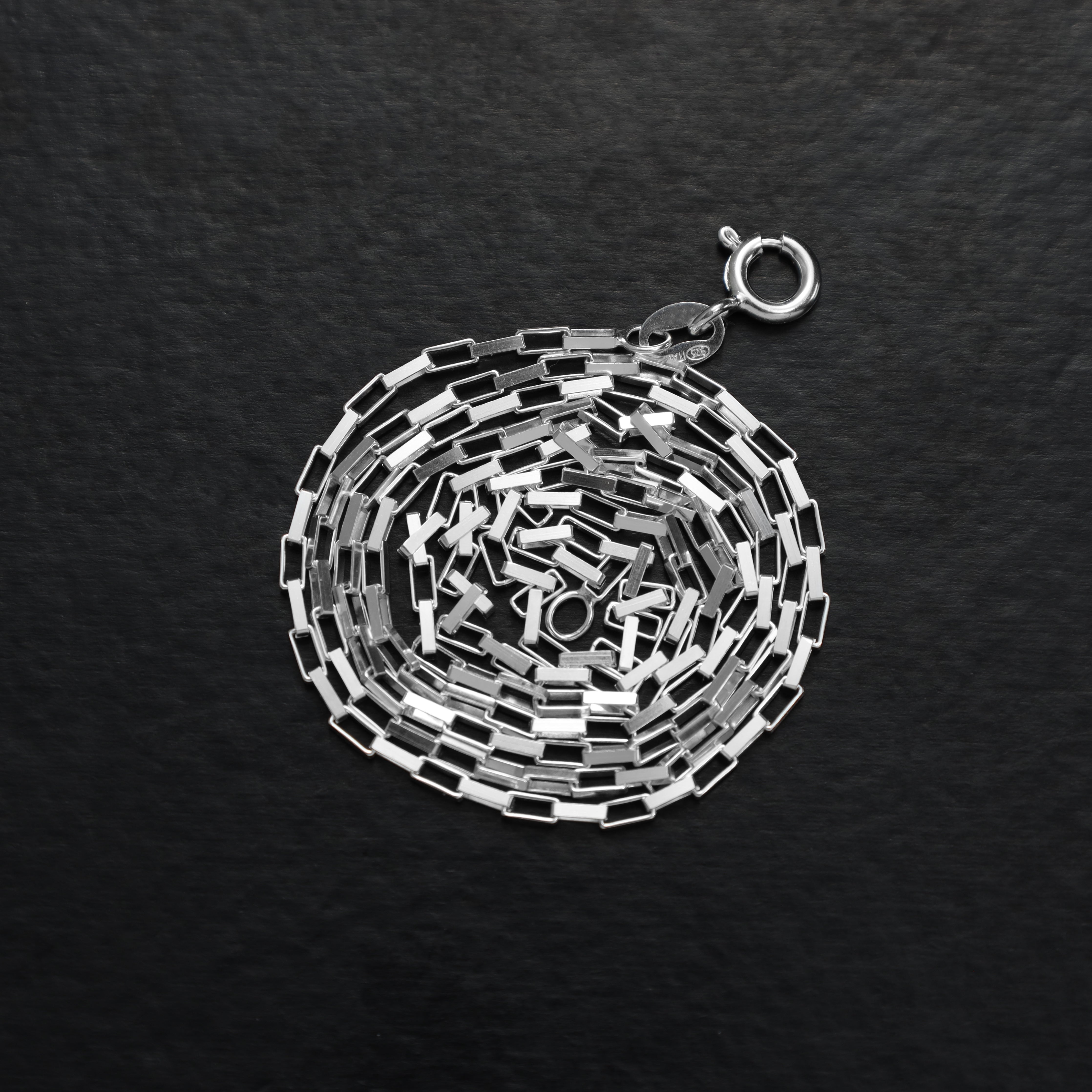 Box Chain Kette 2mm breit aus 925 Sterling Silber unisex - Taipan Schmuck