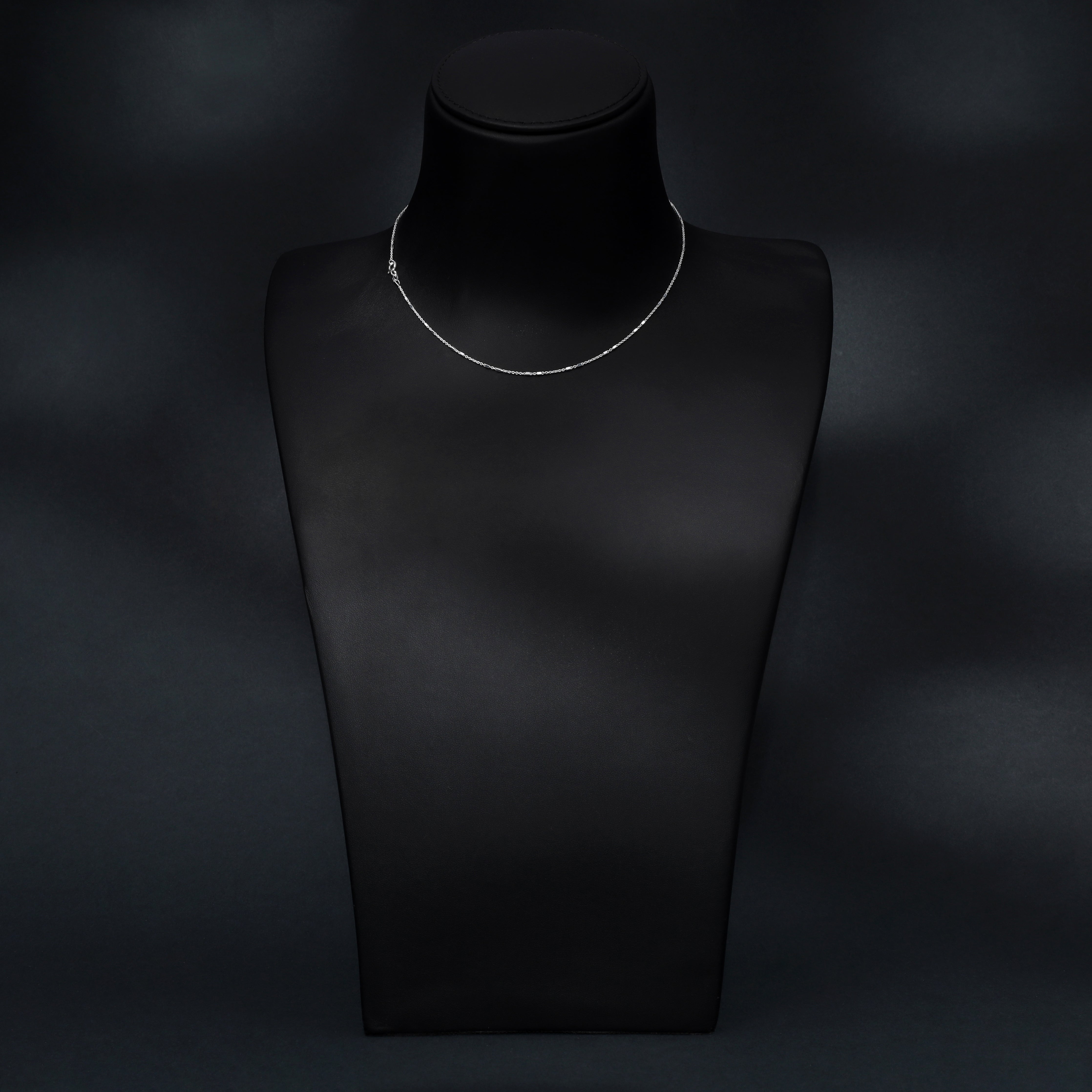Ankerkette mit Box Elementen 1mm breit aus 925 Sterling Silber unisex - Taipan Schmuck