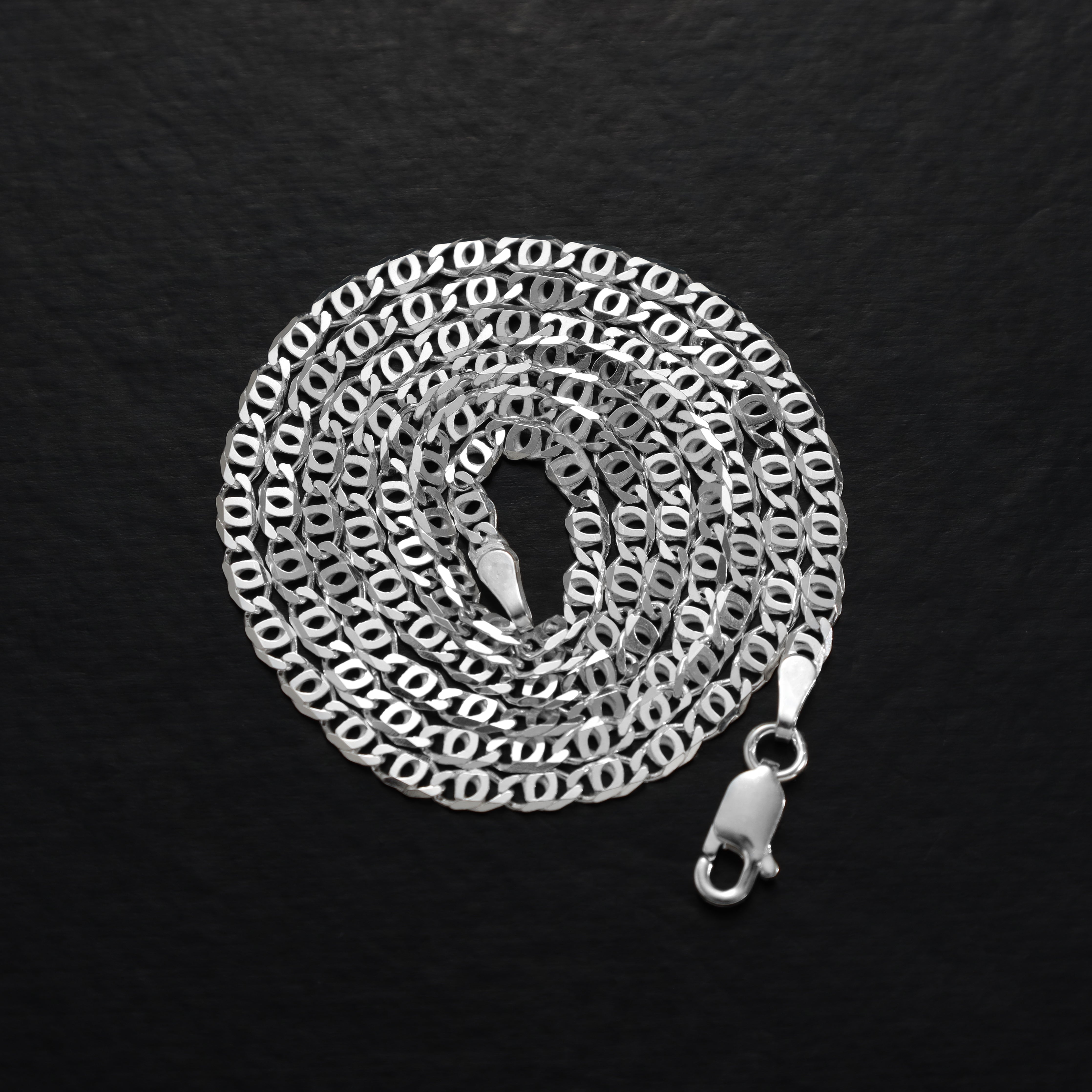 S Panzerkette 3mm breit aus 925 Sterling Silber unisex - Taipan Schmuck