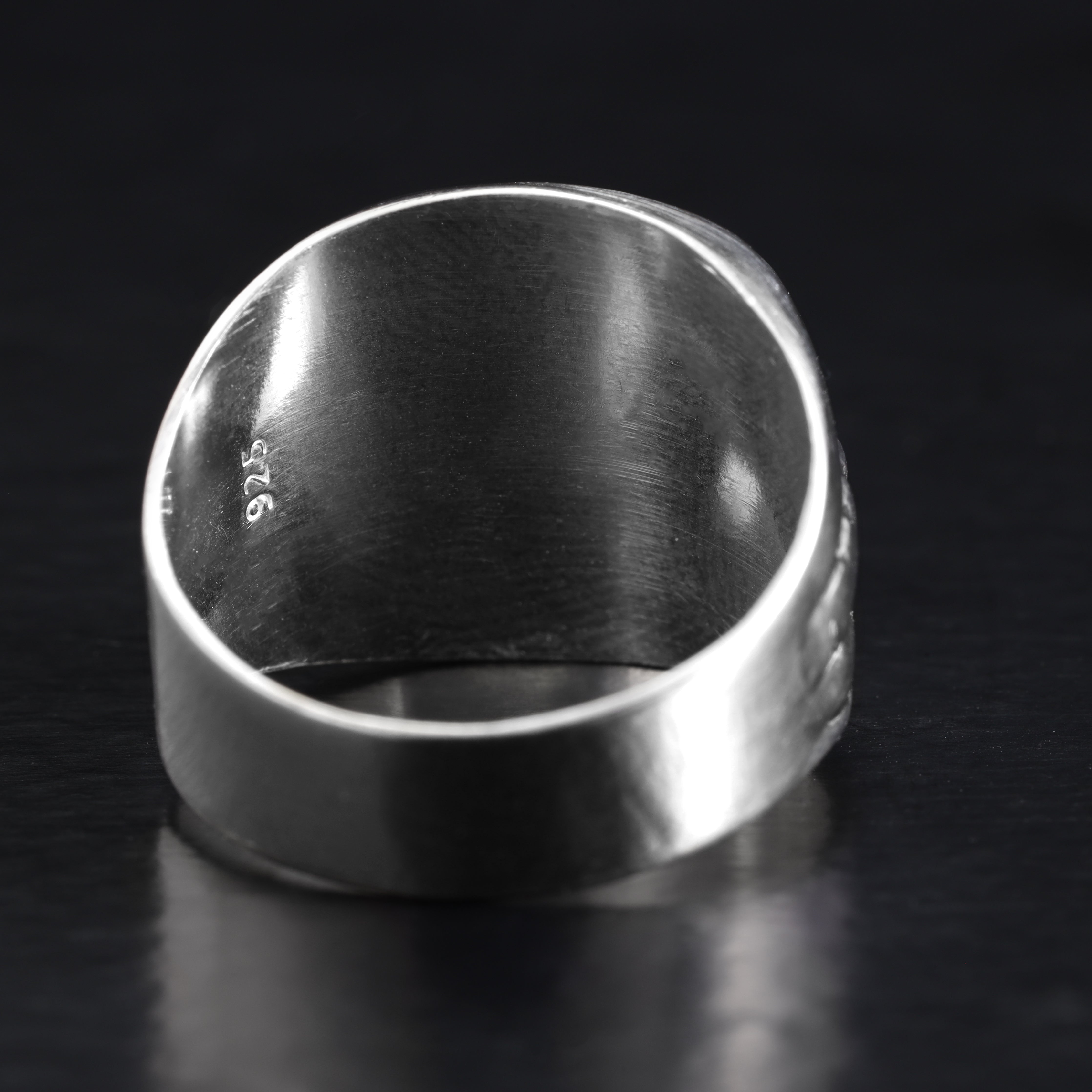 Siegelring Silberring aus 925 Sterlingsilber Größe 7-9 - Taipan Schmuck