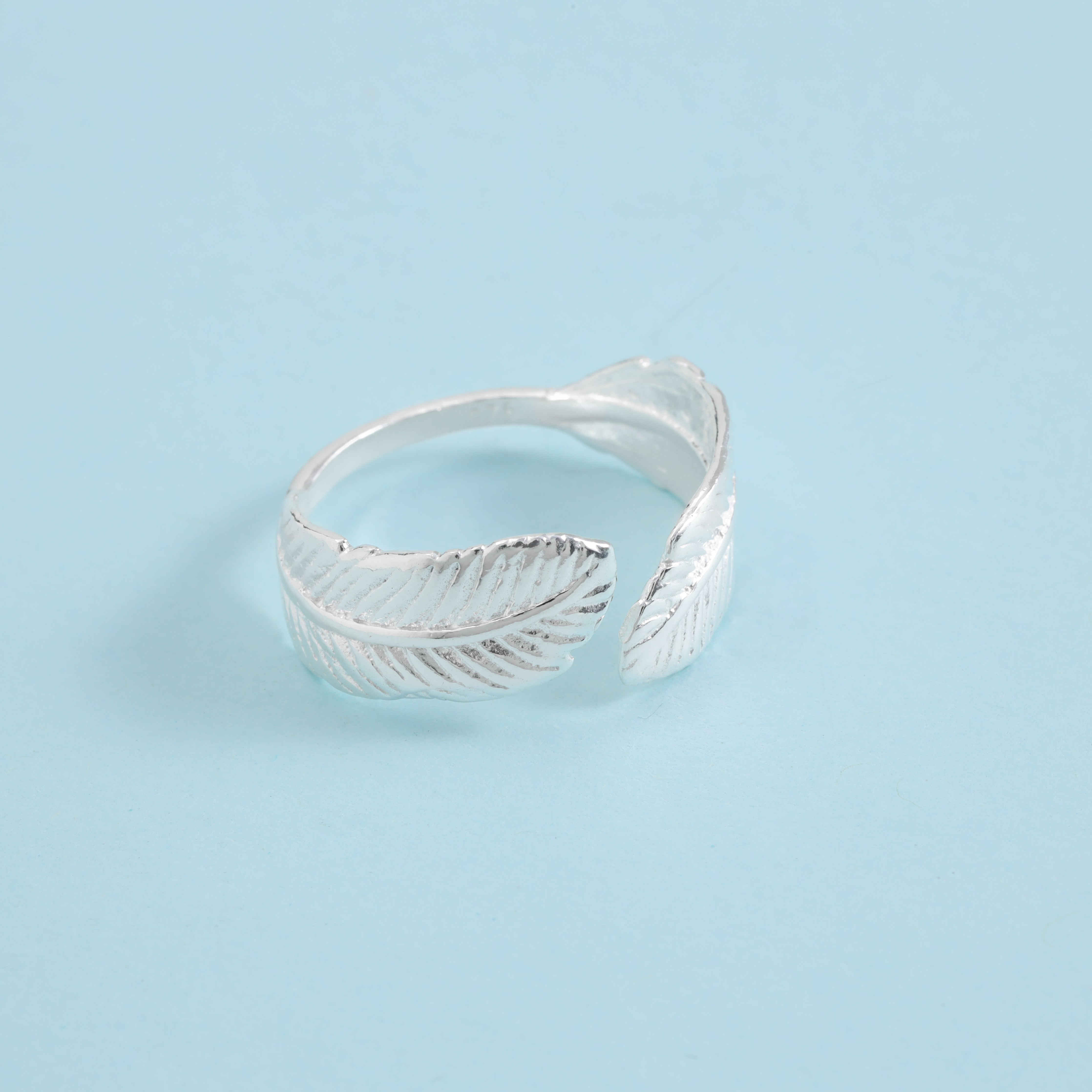 Damen Blatt Motiv Silberring aus 925 Sterlingsilber - Taipan Schmuck
