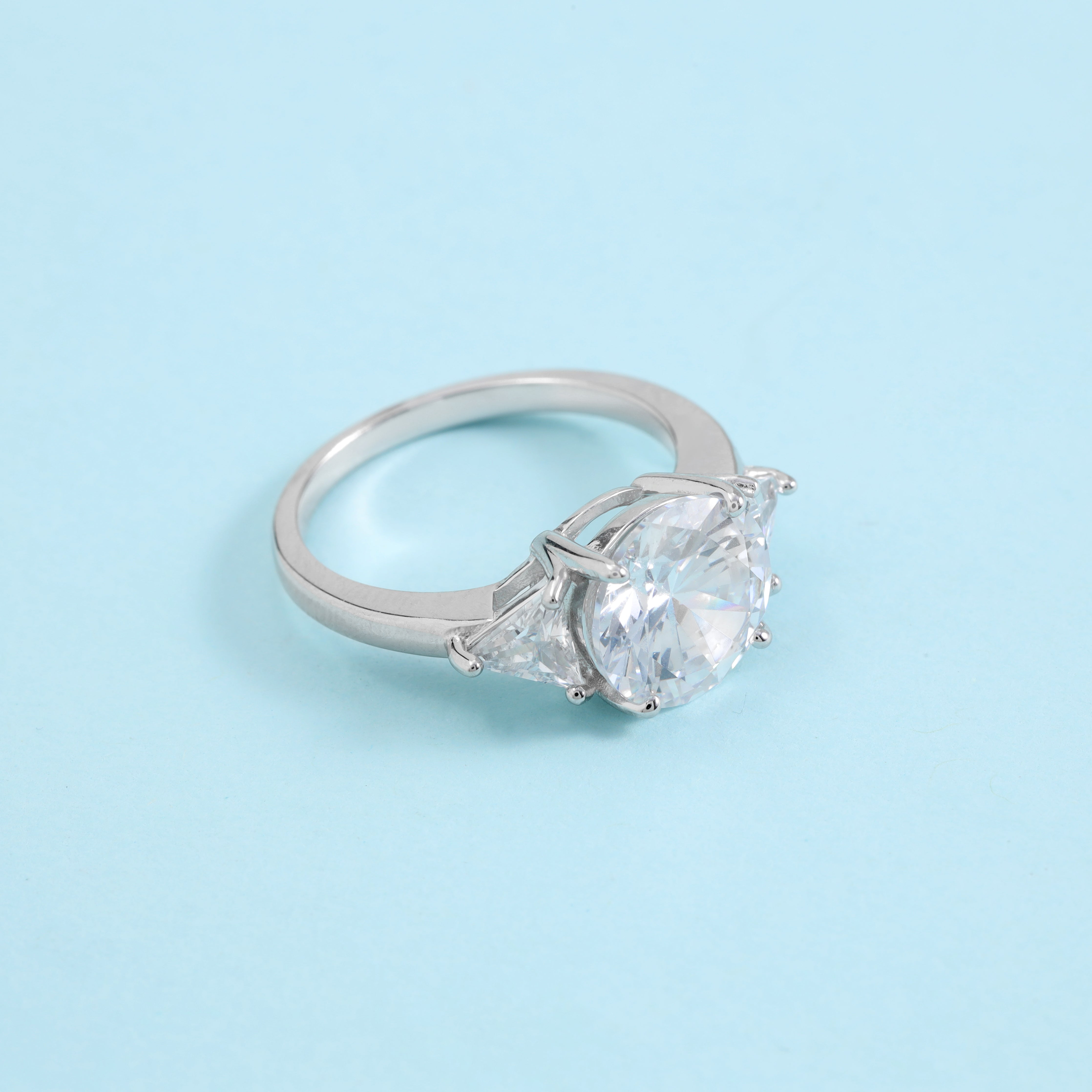 Damen Silberring Zirkonia Cocktailring Größe 6-8 aus 925 Sterlingsilber - Taipan Schmuck