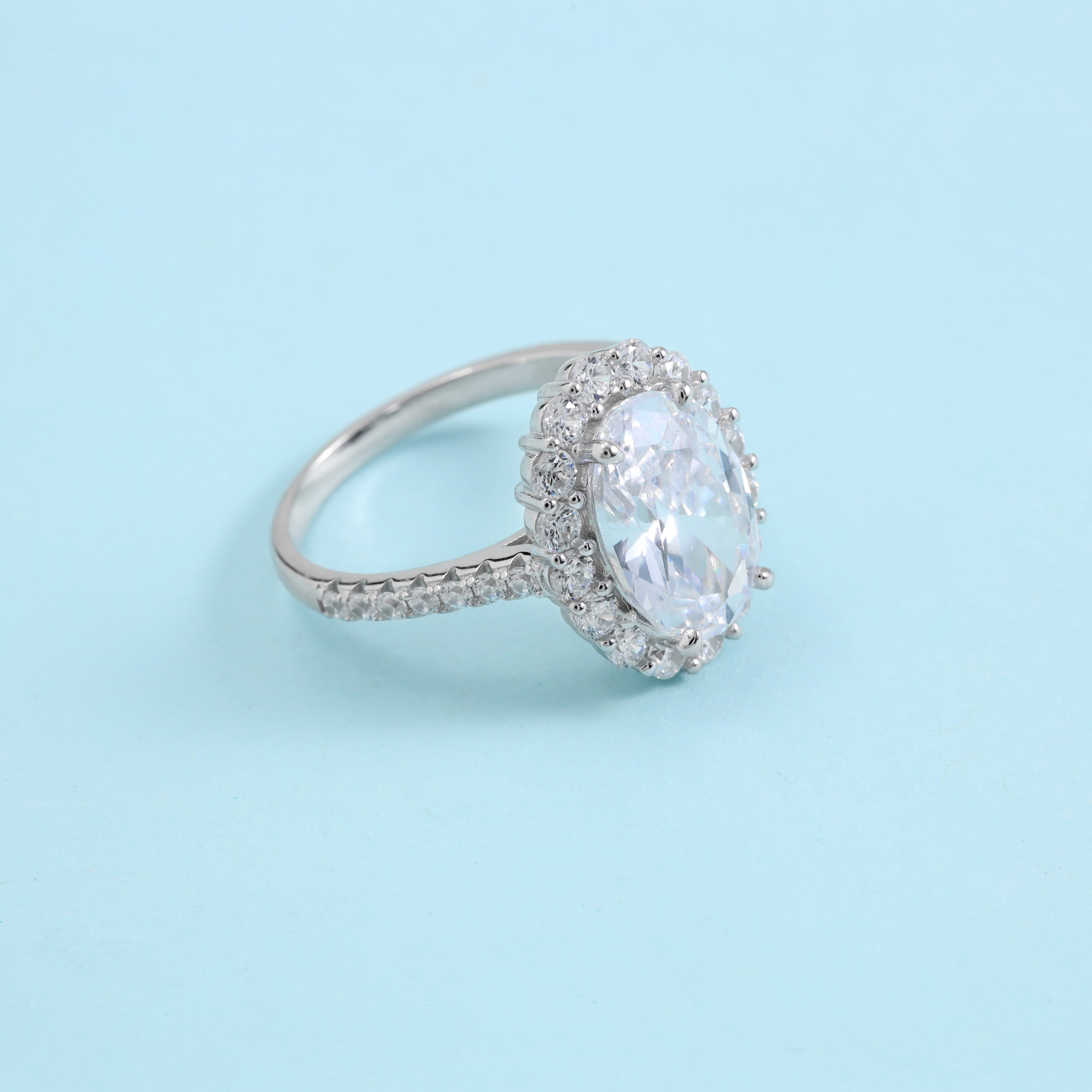 Damen Silberring Zirkonia Cocktailring Größe  6-8 aus 925 Sterlingsilber - Taipan Schmuck