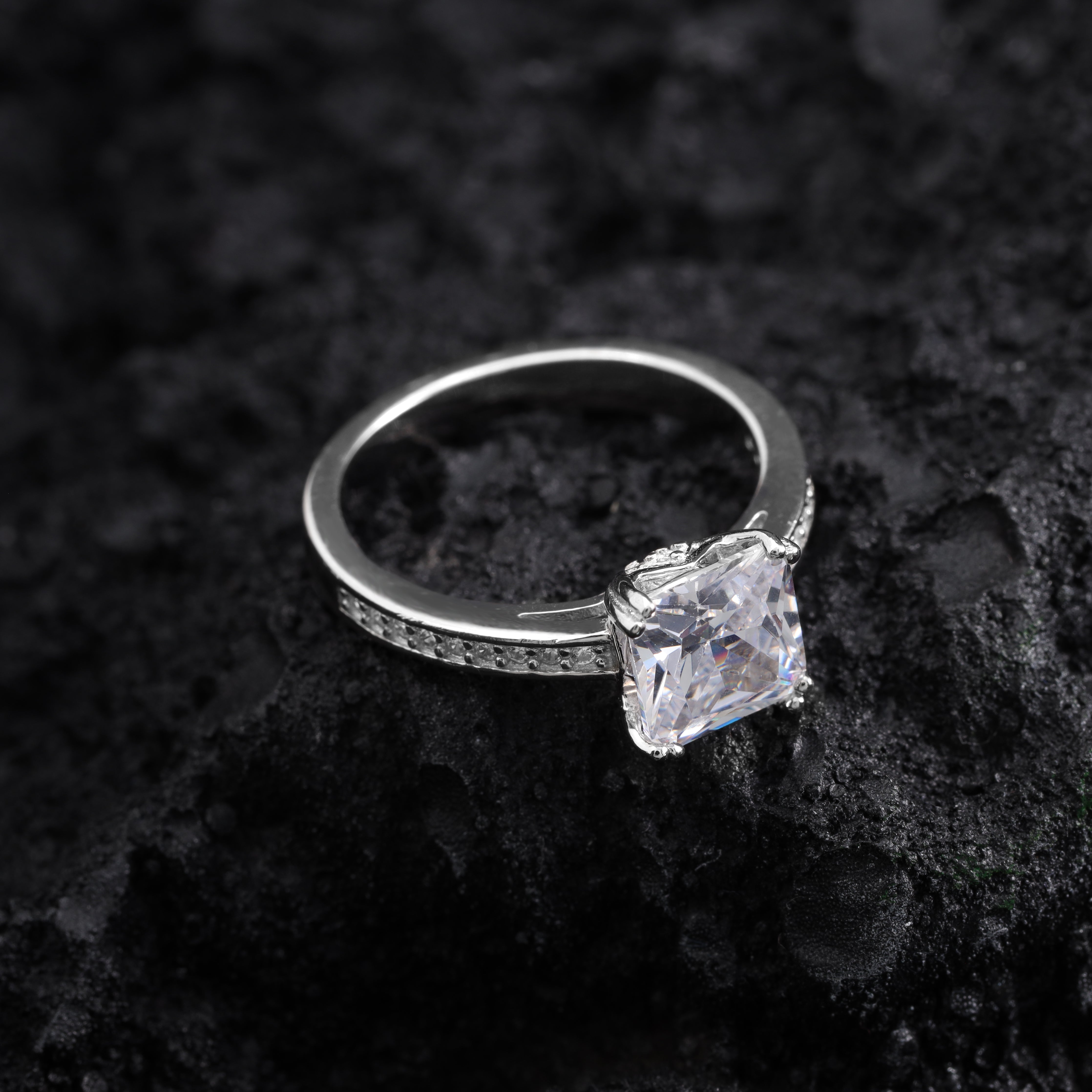 Damen Silberring Zirkonia Verlobungsring Antragsring Größe 5-9 aus 925 Sterlingsilber - Taipan Schmuck
