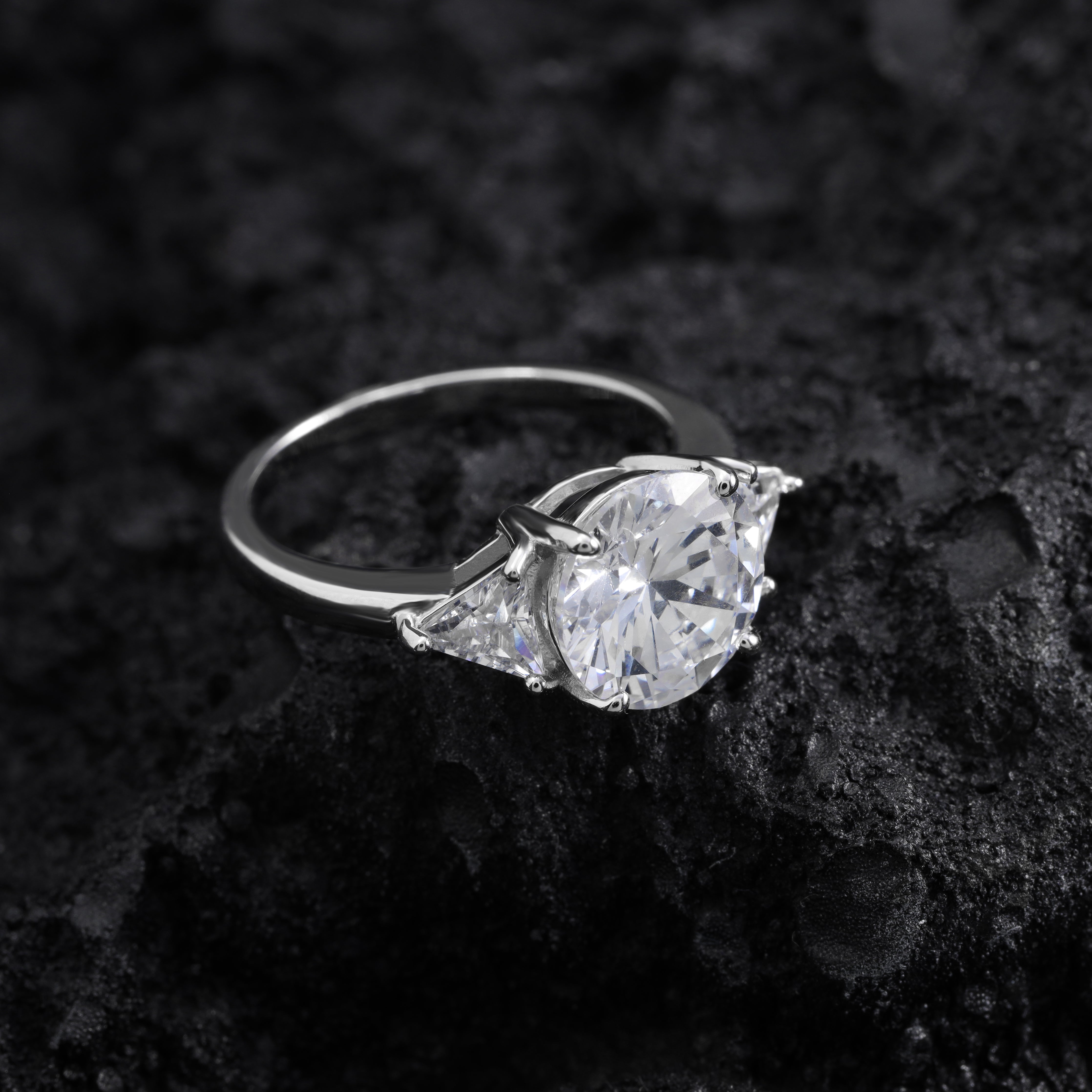 Damen Silberring Zirkonia Cocktailring Größe 6-8 aus 925 Sterlingsilber - Taipan Schmuck