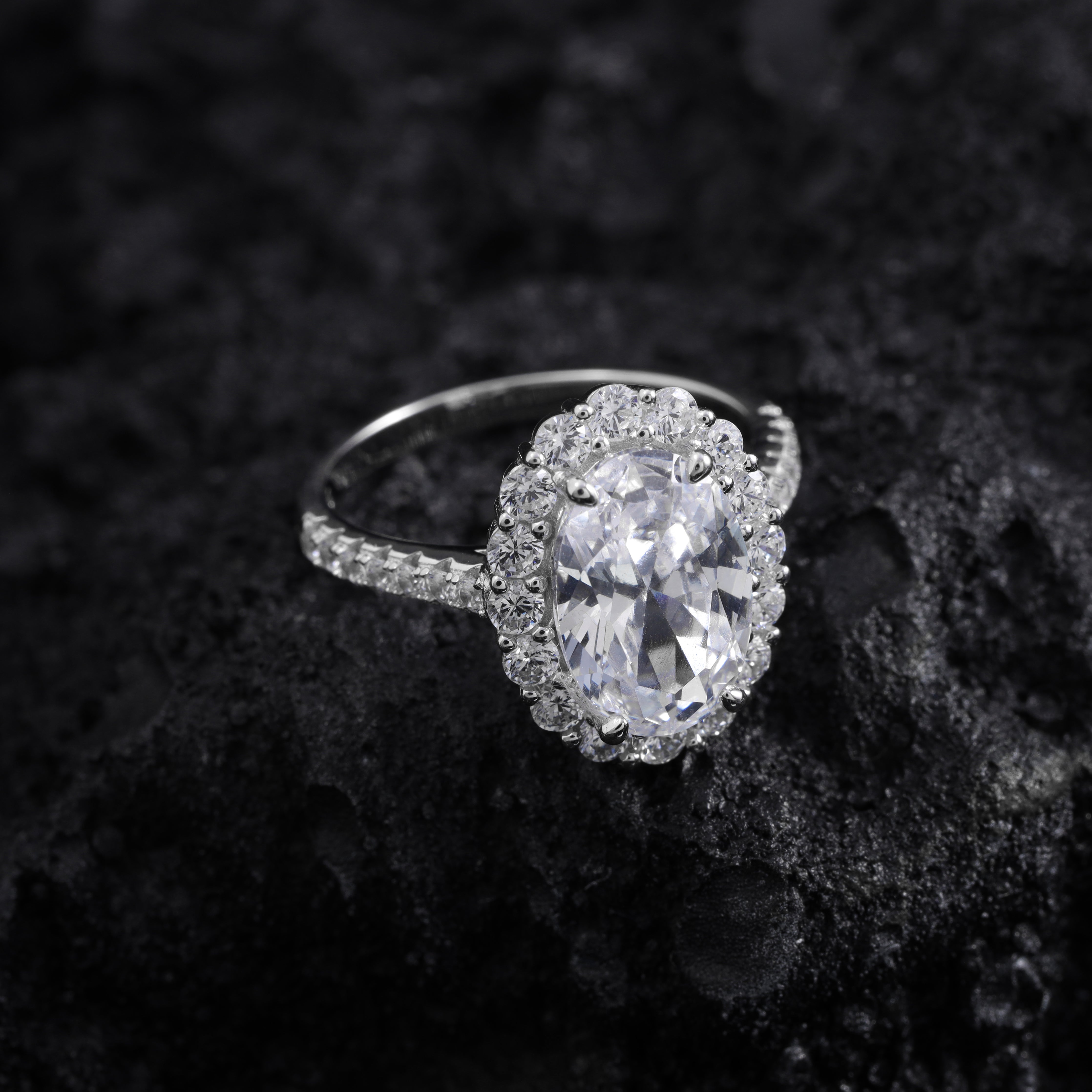 Damen Silberring Zirkonia Cocktailring Größe  6-8 aus 925 Sterlingsilber - Taipan Schmuck