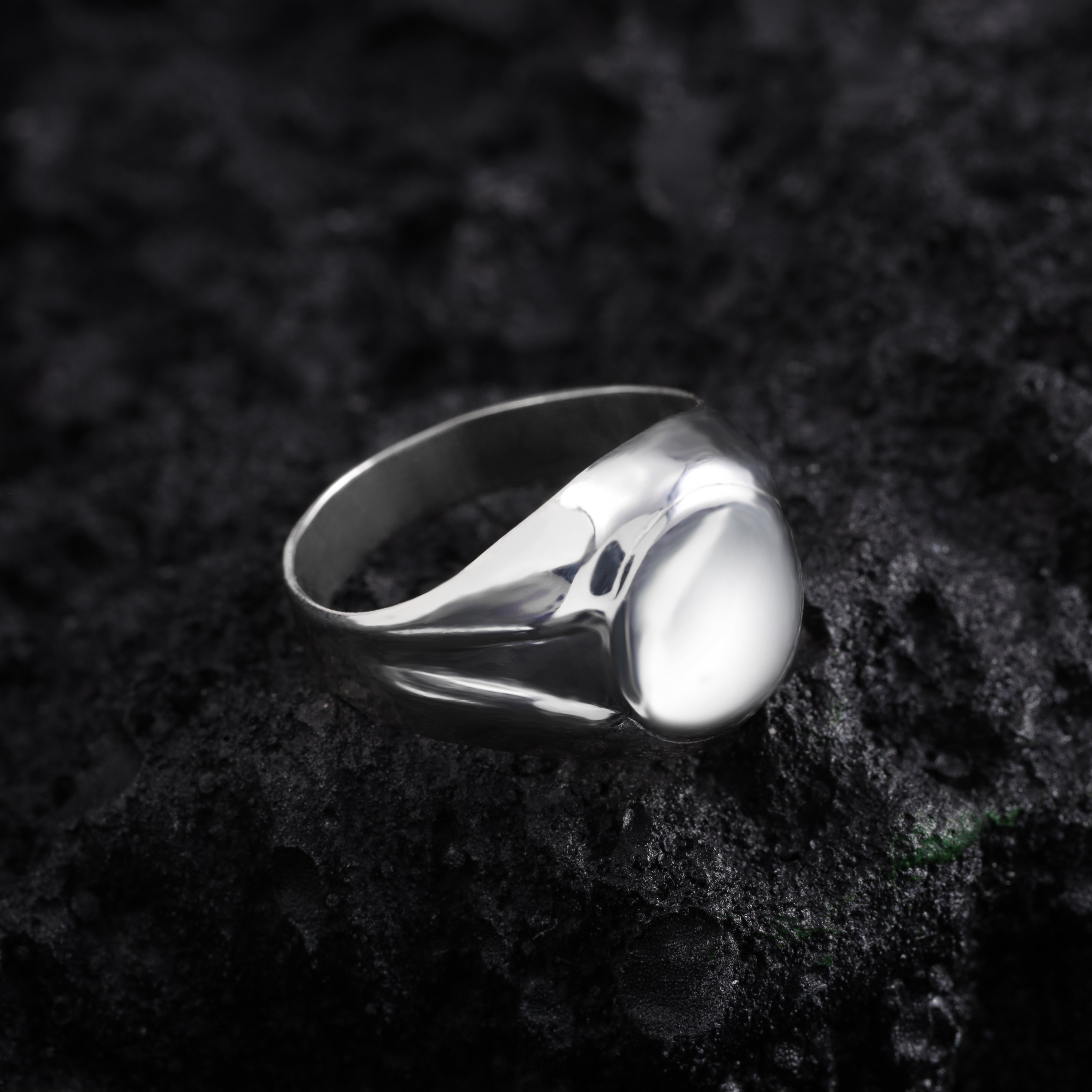 Siegelring hohl aus 925 Sterlingsilber Größe 7/8/9/10 - Taipan Schmuck