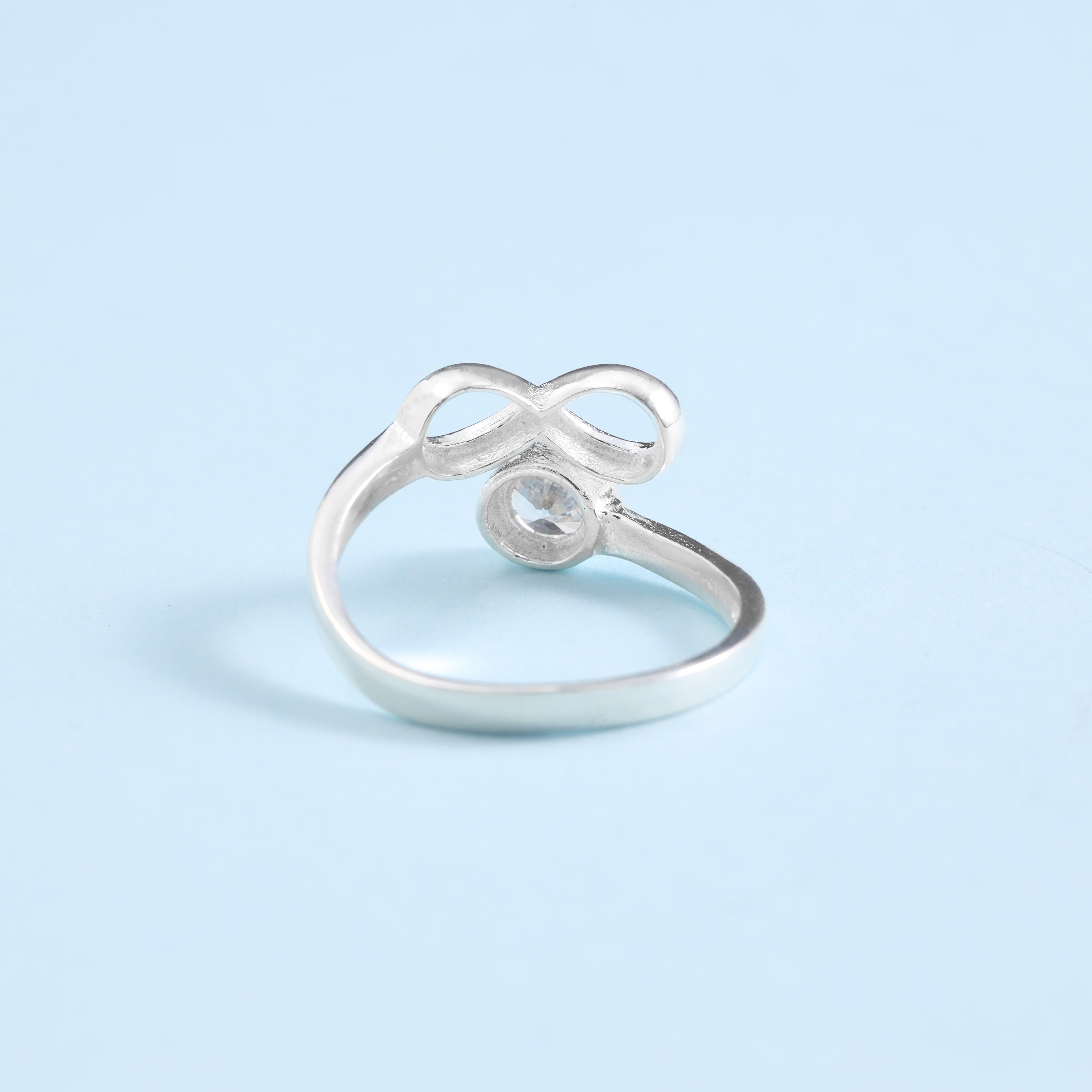 Damen Infinity Silberring mit Zirkonia aus 925 Sterlingsilber - Taipan Schmuck