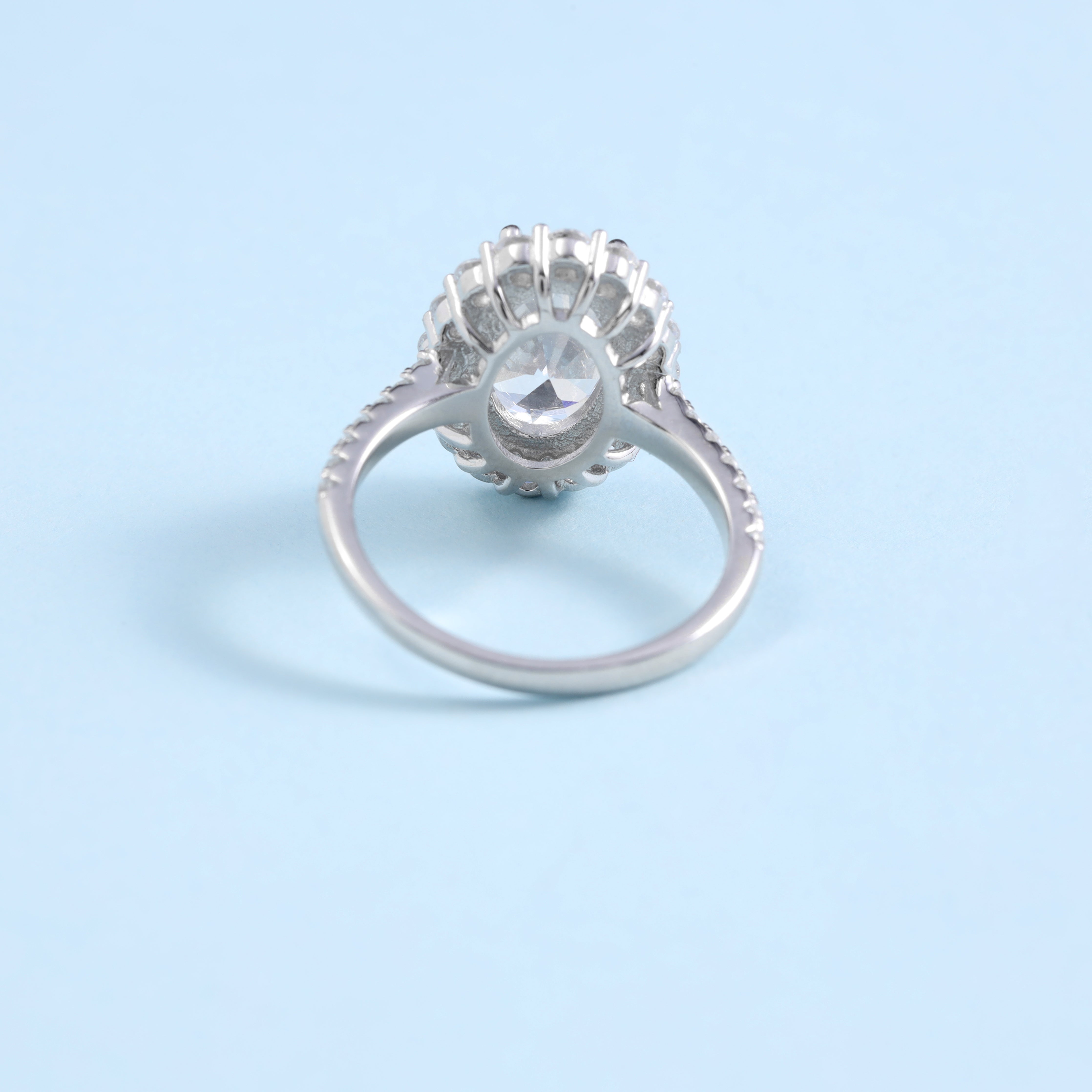Damen Silberring Zirkonia Cocktailring Größe  6-8 aus 925 Sterlingsilber - Taipan Schmuck