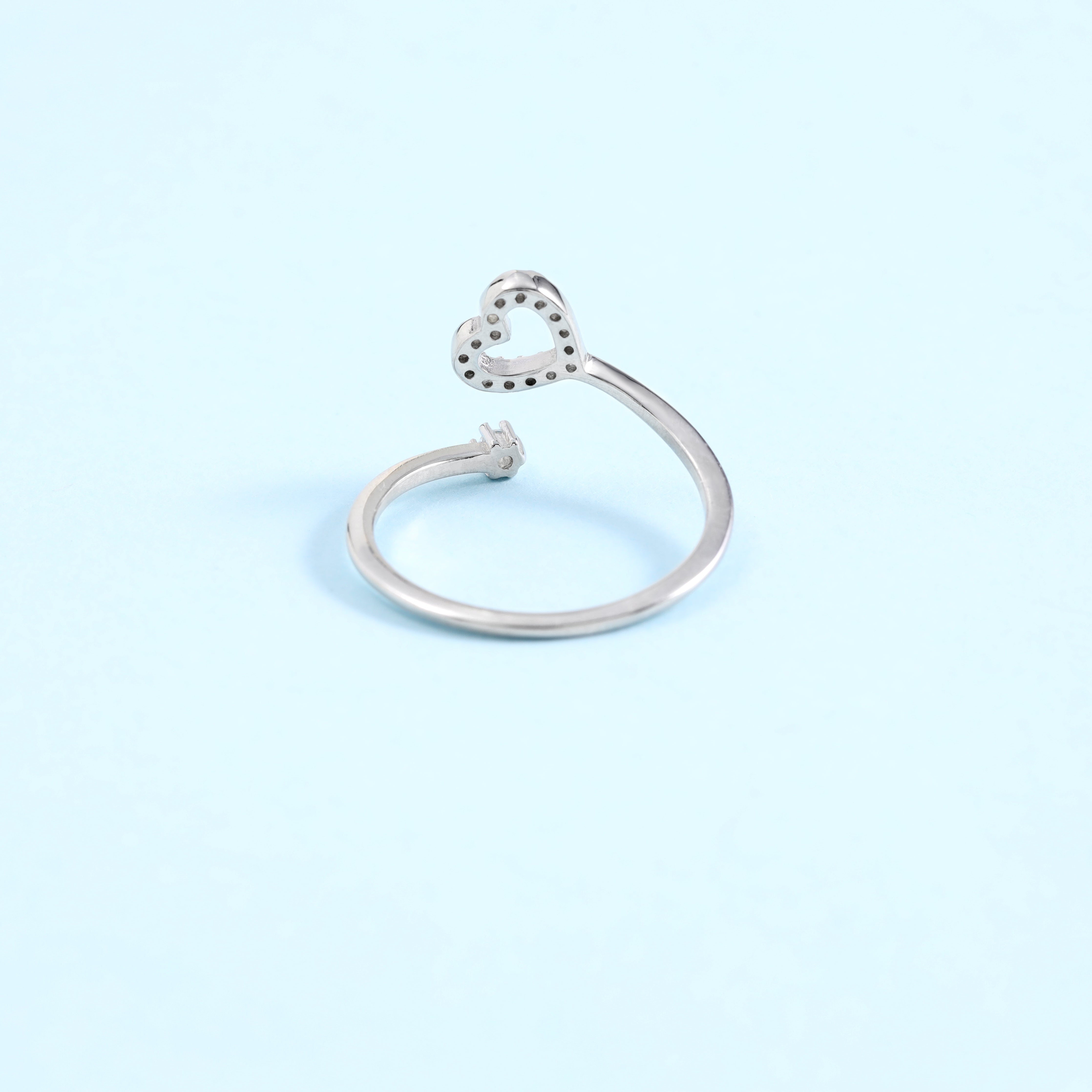 Damen Silberring Herz Zirkonia Motiv aus 925 Sterlingsilber - Taipan Schmuck