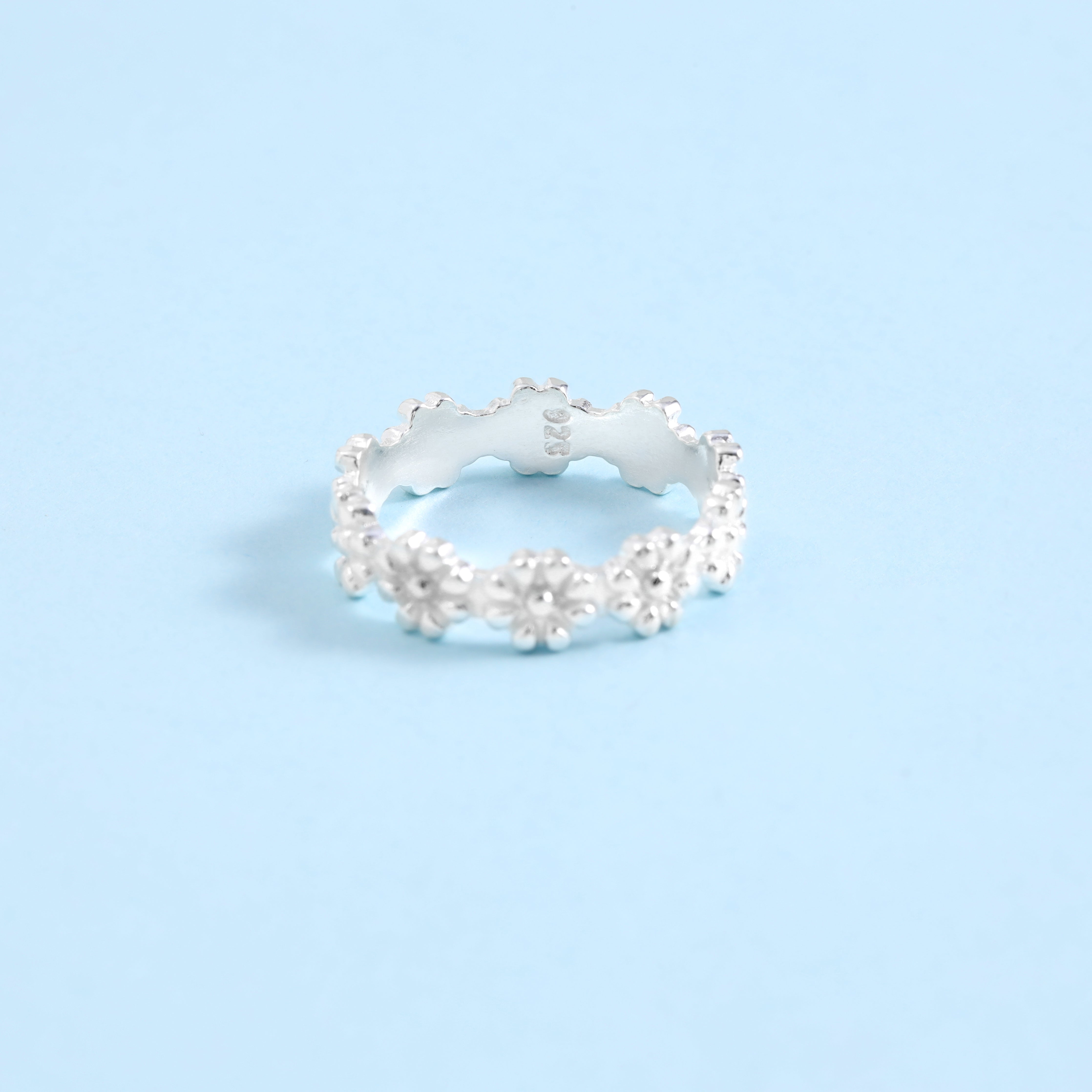 Damen Silberring Blumen Motiv Größe  6-9 aus 925 Sterlingsilber - Taipan Schmuck
