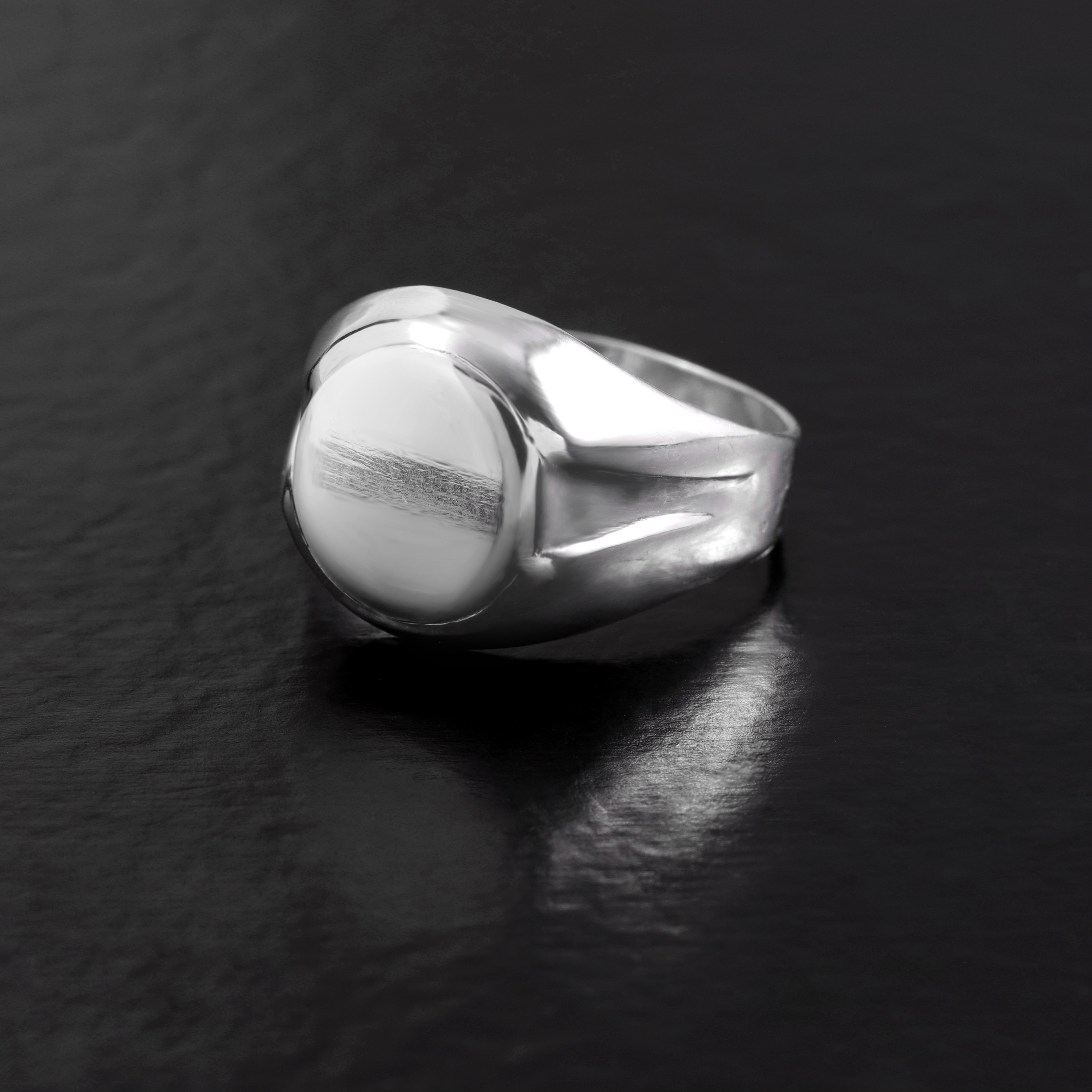 Siegelring hohl aus 925 Sterlingsilber Größe 7/8/9/10 - Taipan Schmuck