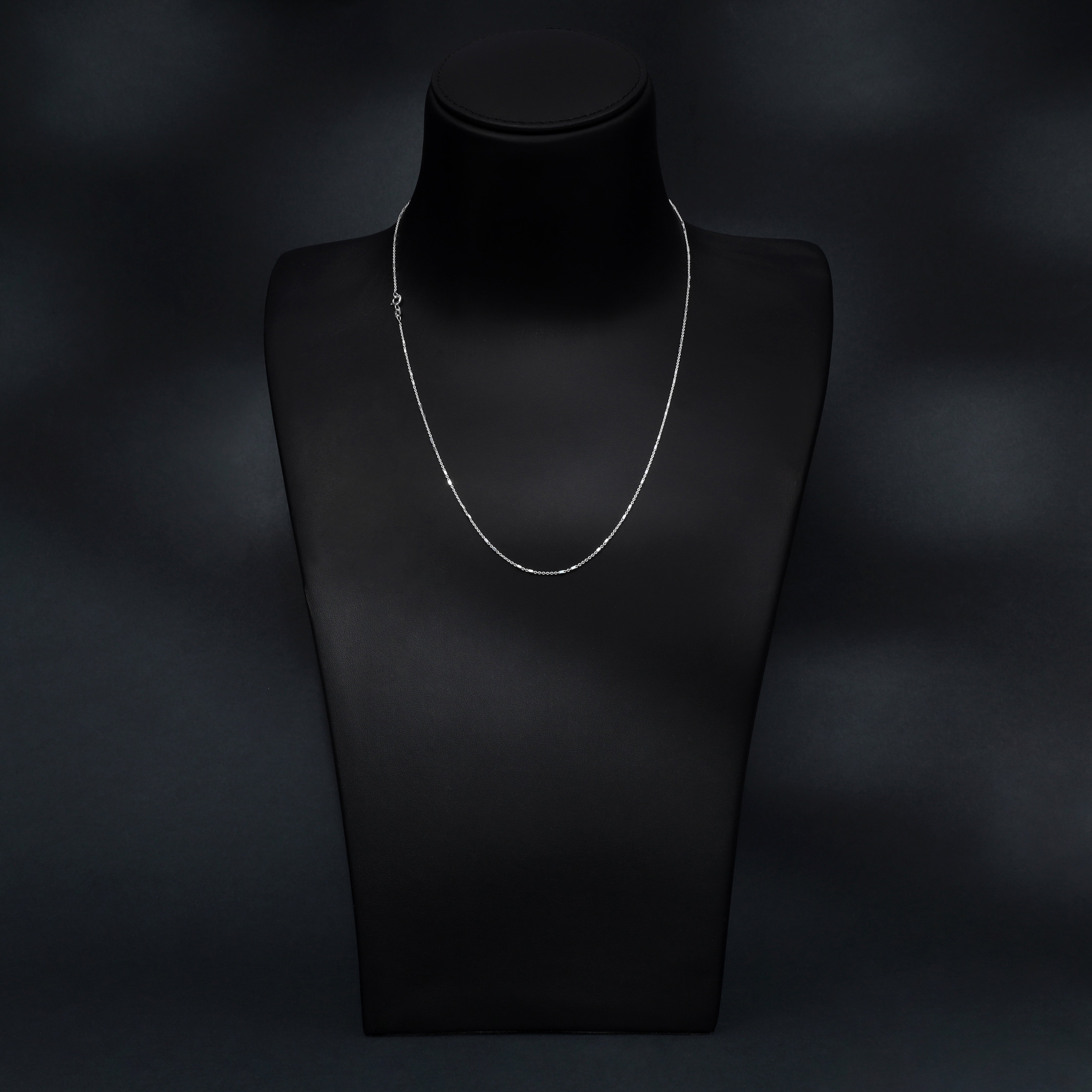 Ankerkette mit Box Elementen 1mm breit aus 925 Sterling Silber unisex - Taipan Schmuck