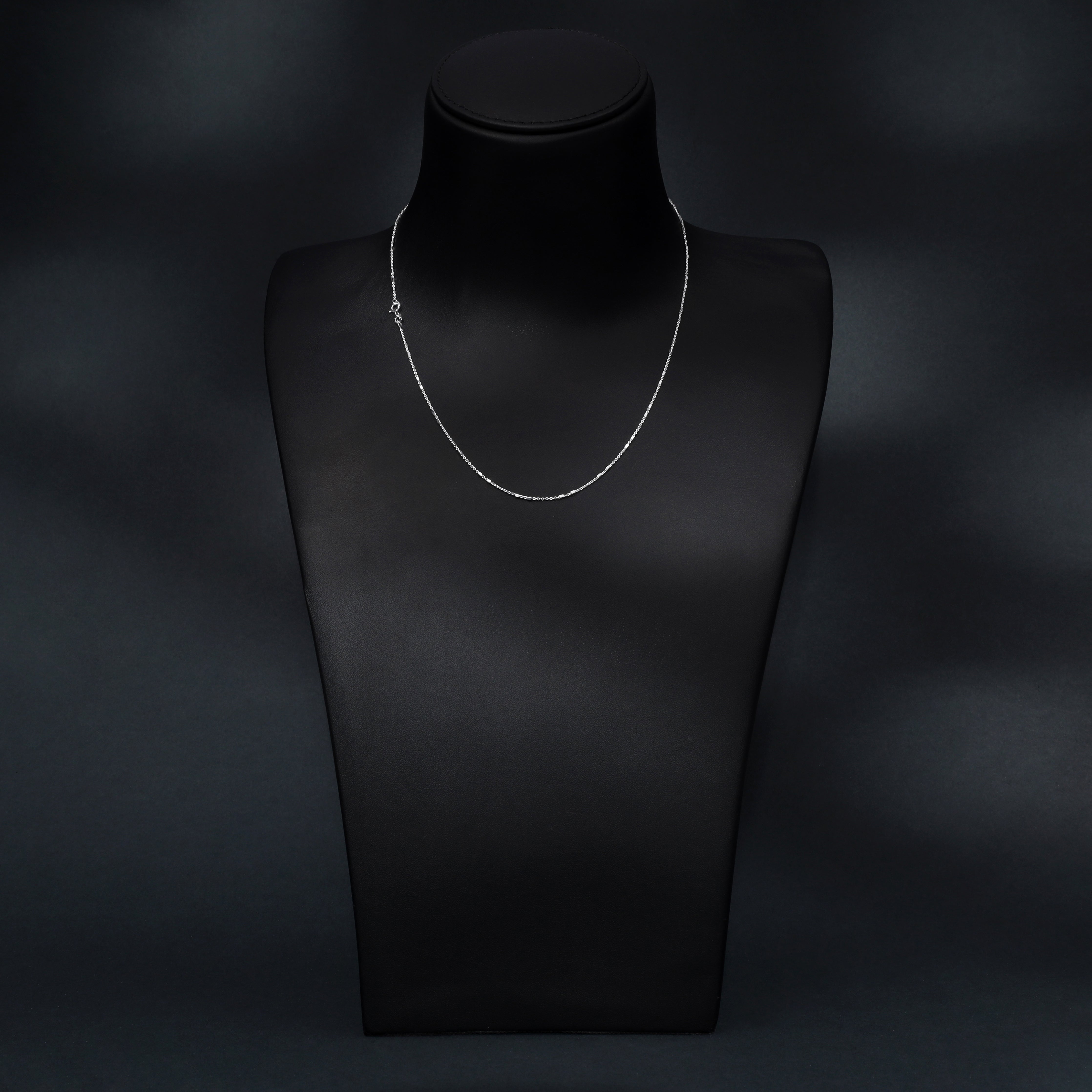 Ankerkette mit Box Elementen 1mm breit aus 925 Sterling Silber unisex - Taipan Schmuck