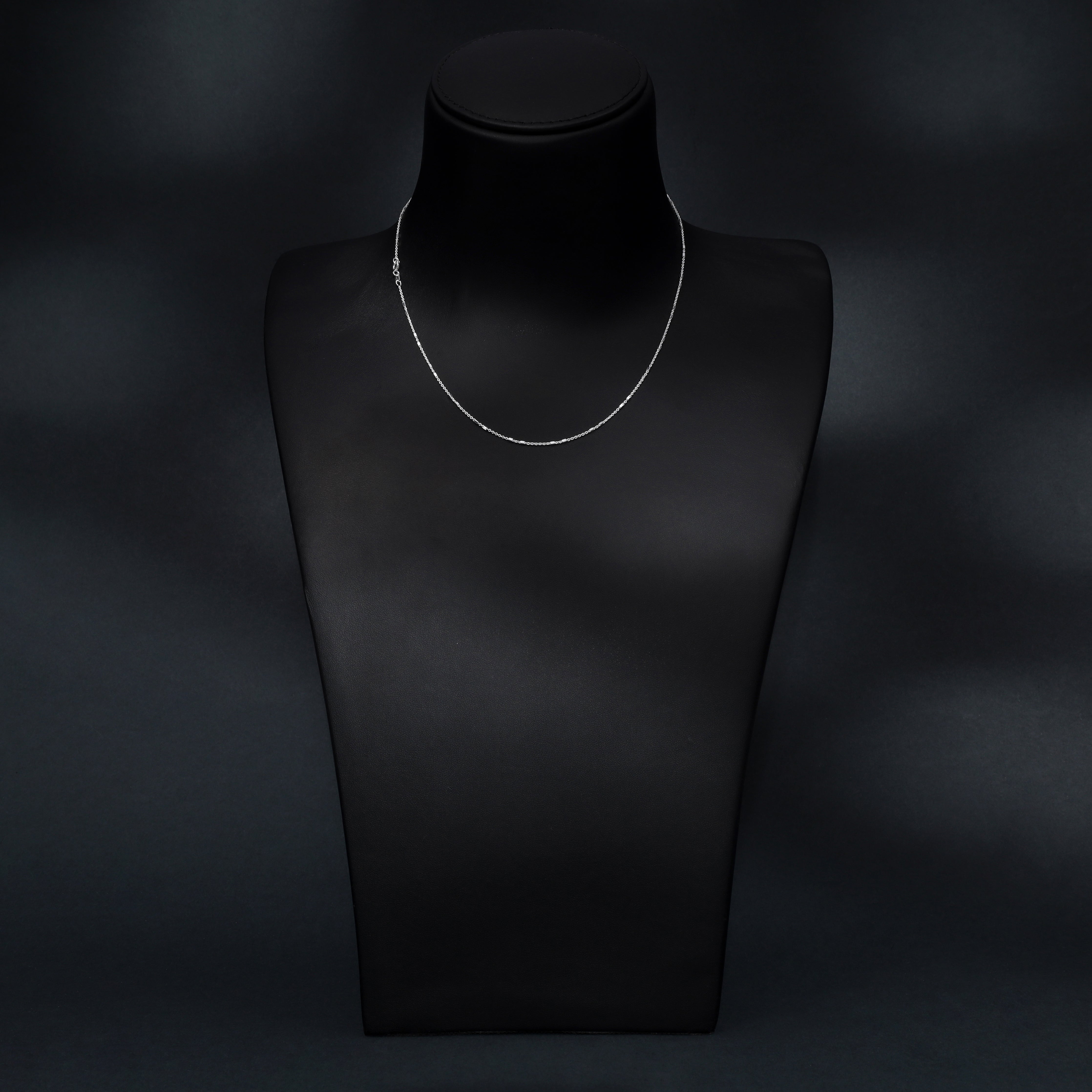 Ankerkette mit Box Elementen 1mm breit aus 925 Sterling Silber unisex - Taipan Schmuck