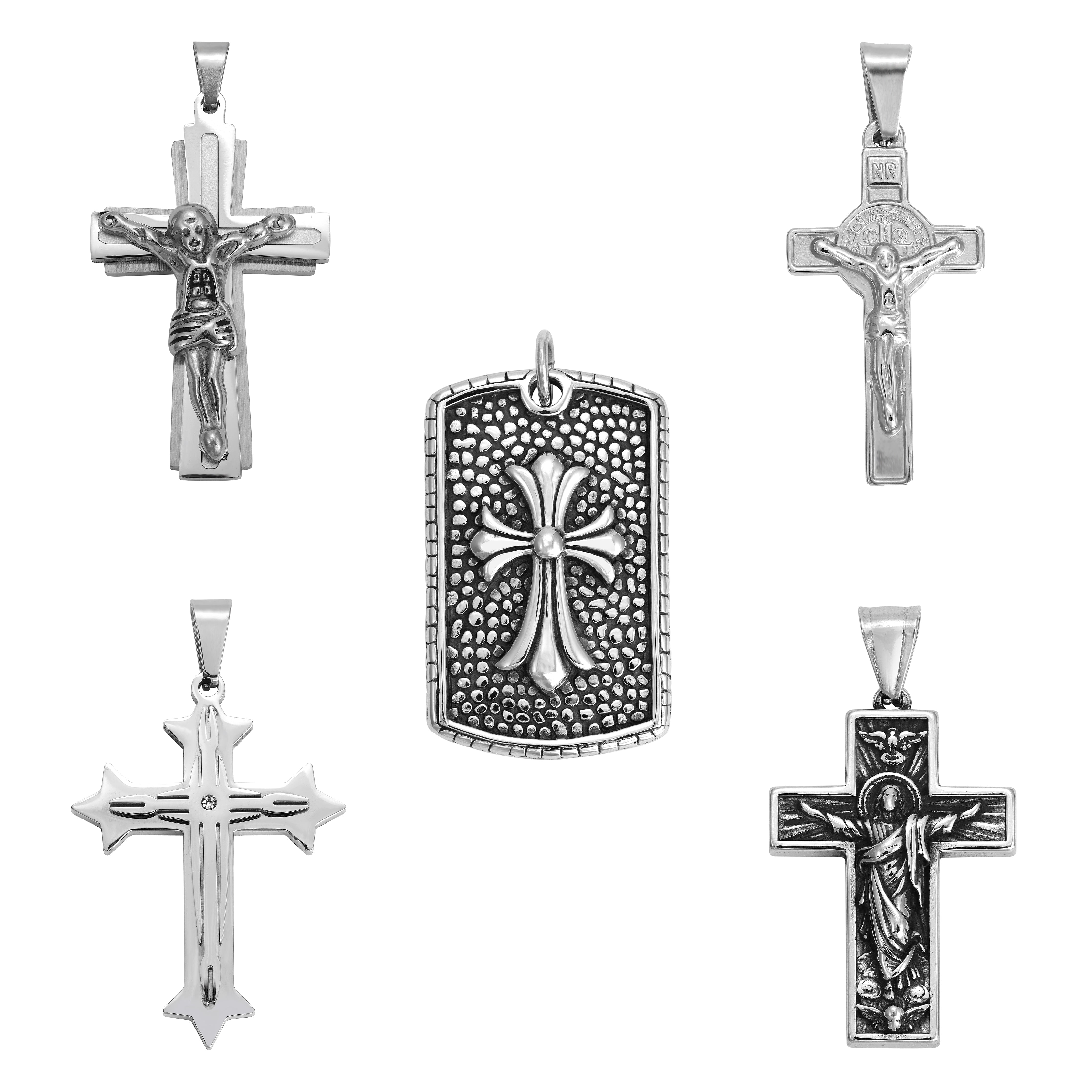Verschiedene Kreuz Anhänger aus Edelstahl - Taipan Schmuck