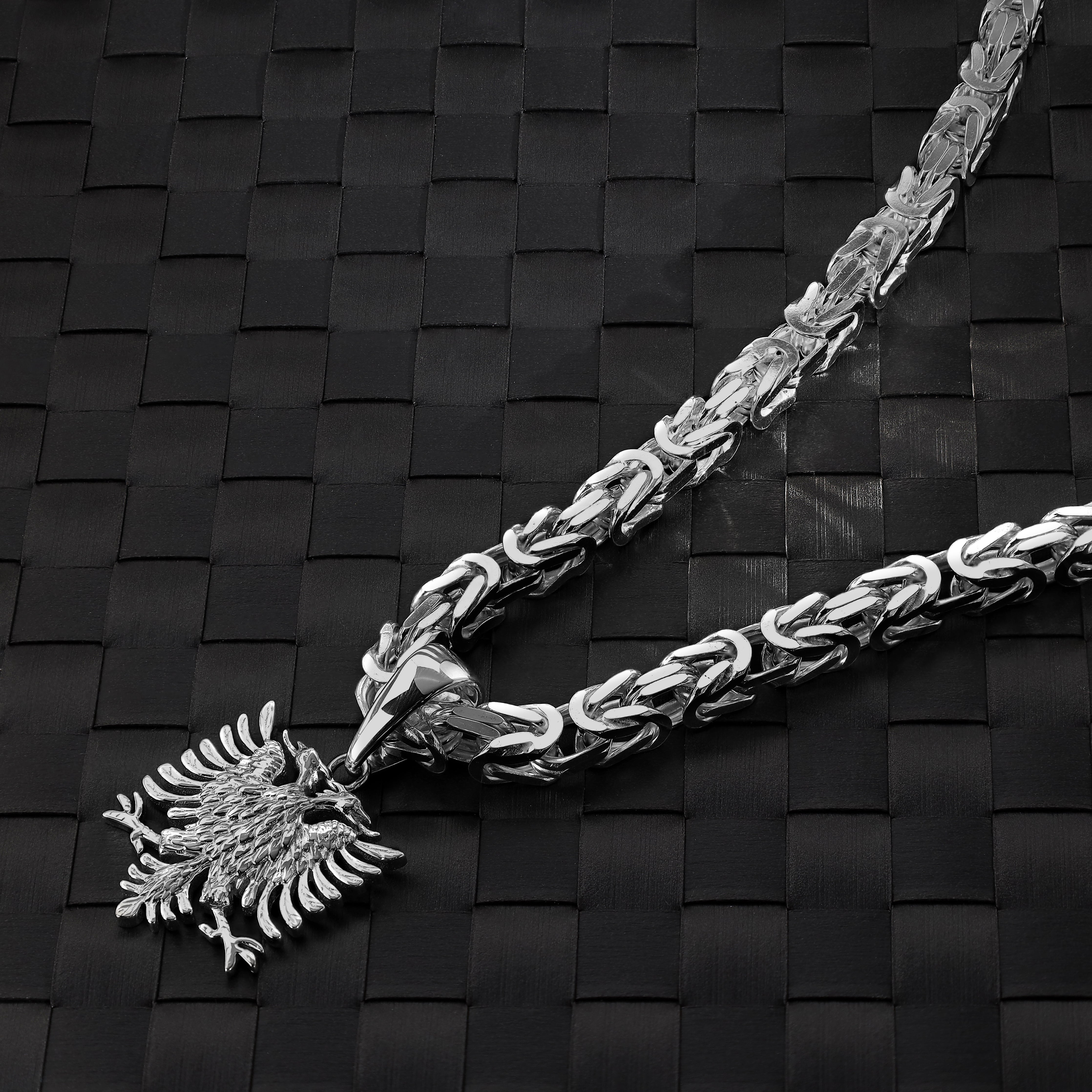 Albanischer Adler Albanian Eagle Flagge Shqiptar Anhänger aus Edelstahl - Taipan Schmuck