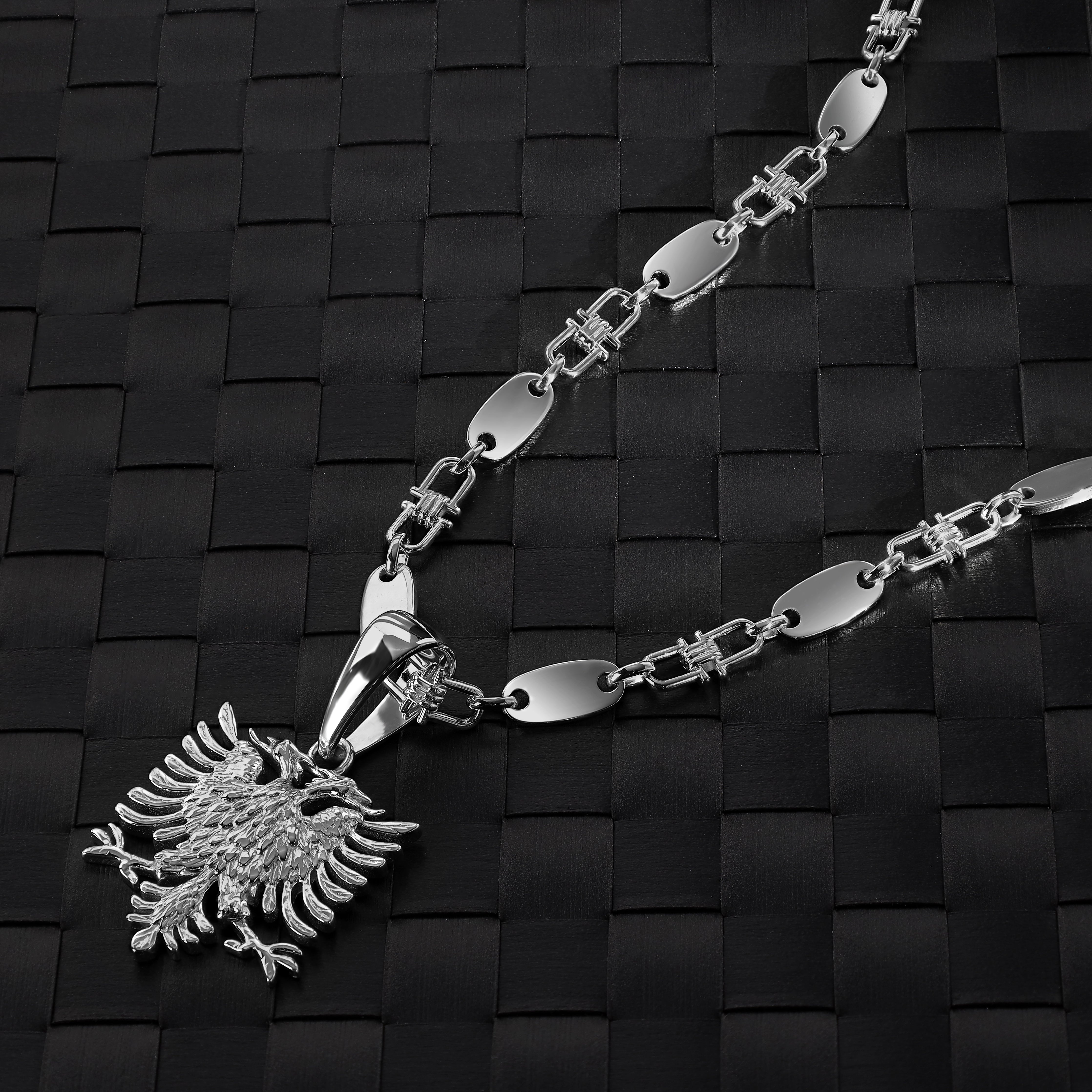 Albanischer Adler Albanian Eagle Flagge Shqiptar Anhänger aus Edelstahl - Taipan Schmuck
