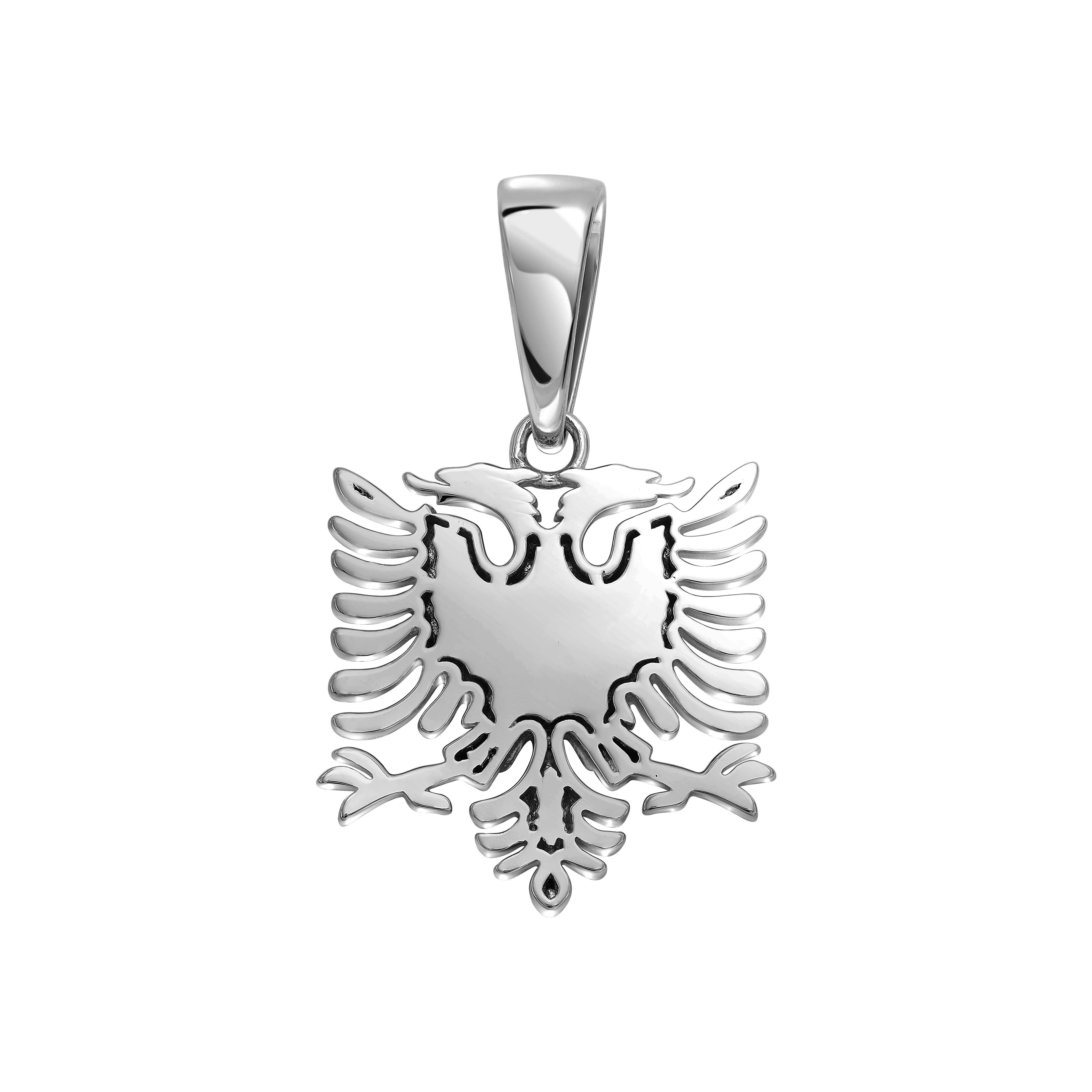 Stainless Steel Albanischer Adler Albanian Eagle Flagge Shqiptar Anhänger - Taipan Schmuck