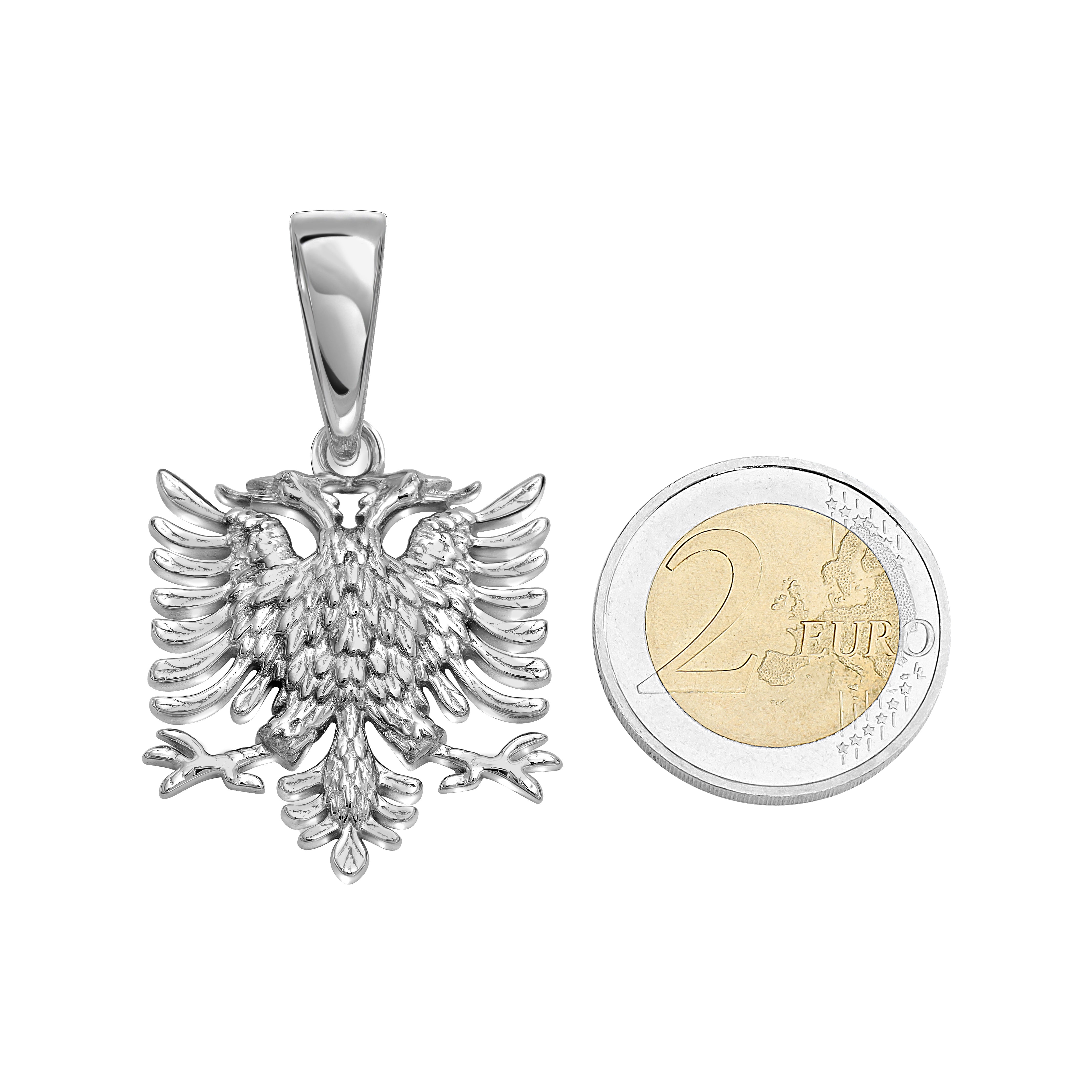 Albanischer Adler Albanian Eagle Flagge Shqiptar Anhänger aus Edelstahl - Taipan Schmuck