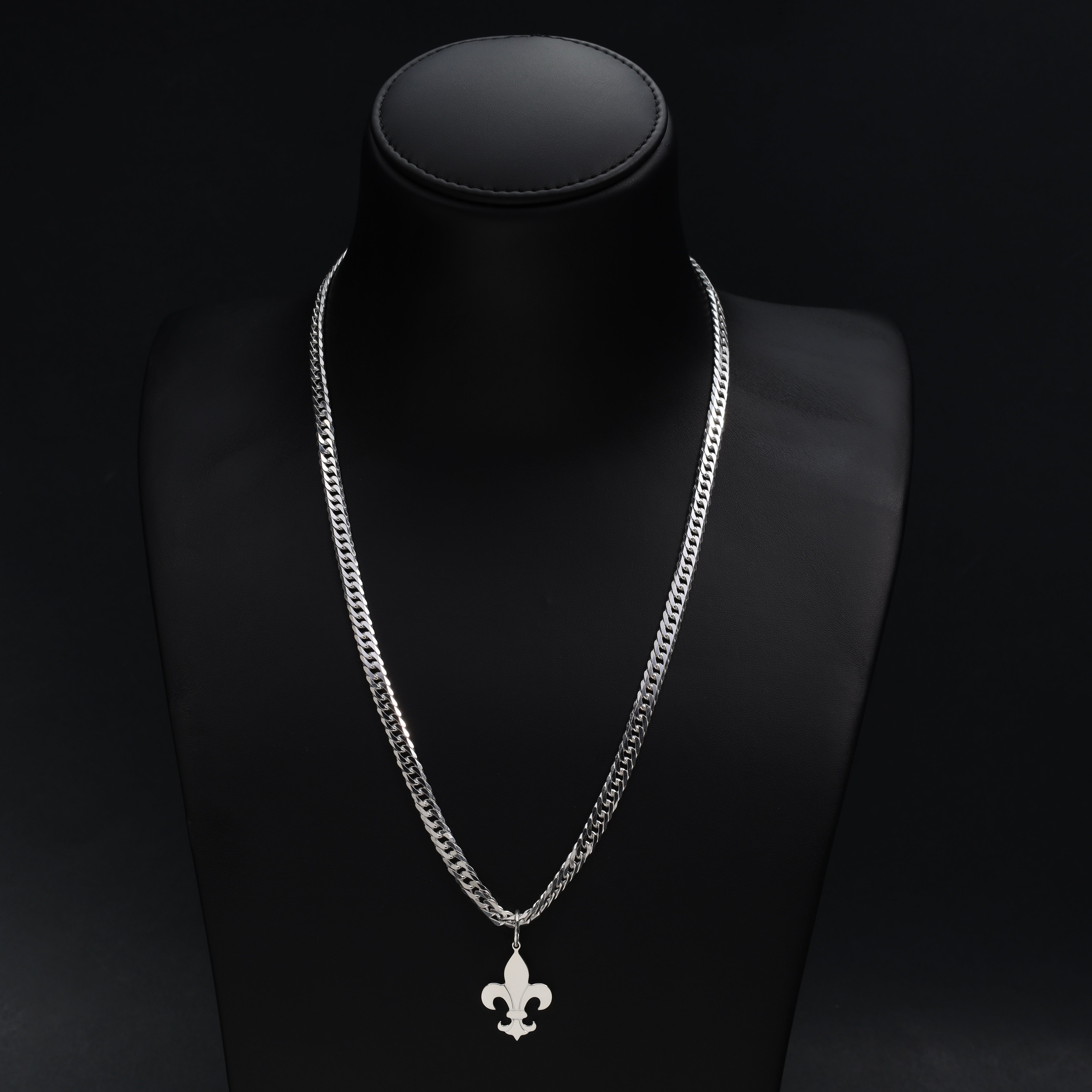 Set 11 - Doppel Panzerkette 6mm + Anhänger aus 925 Silber - Taipan Schmuck