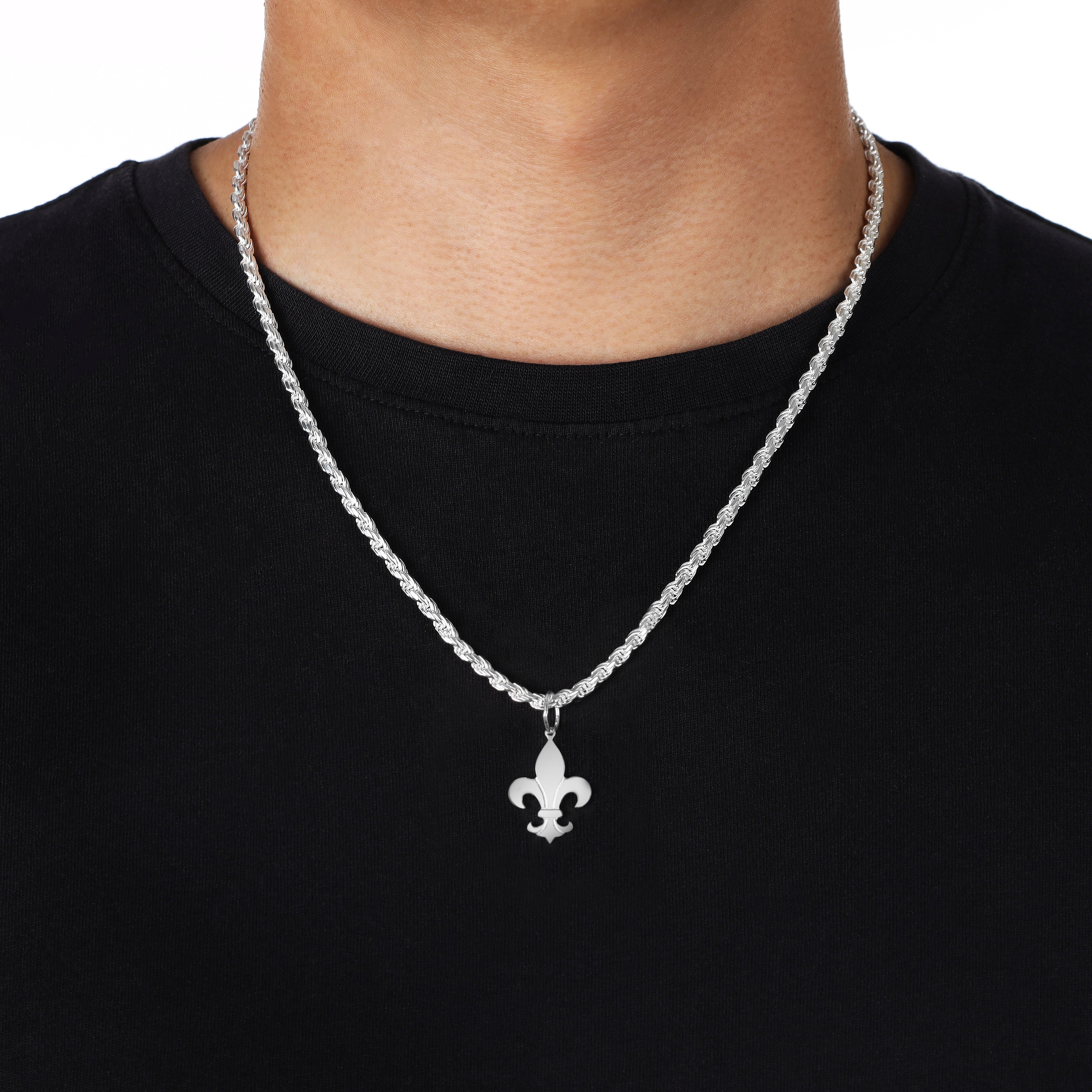 Verschiedene Anhänger aus 925 Sterlingsilber Rose / Lilie / Betende Hände / Feder / Palme - Taipan Schmuck