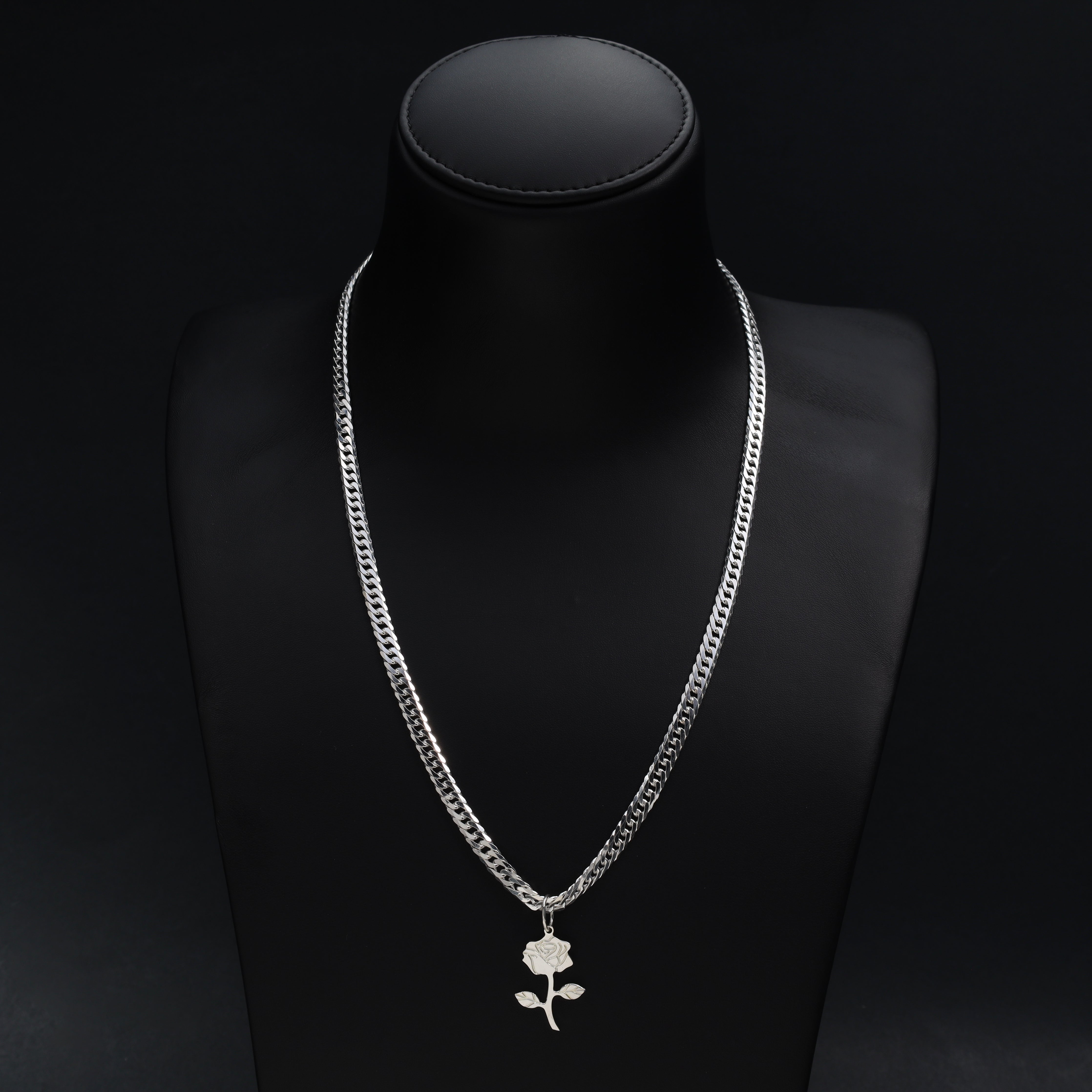 Set 11 - Doppel Panzerkette 6mm + Anhänger aus 925 Silber - Taipan Schmuck