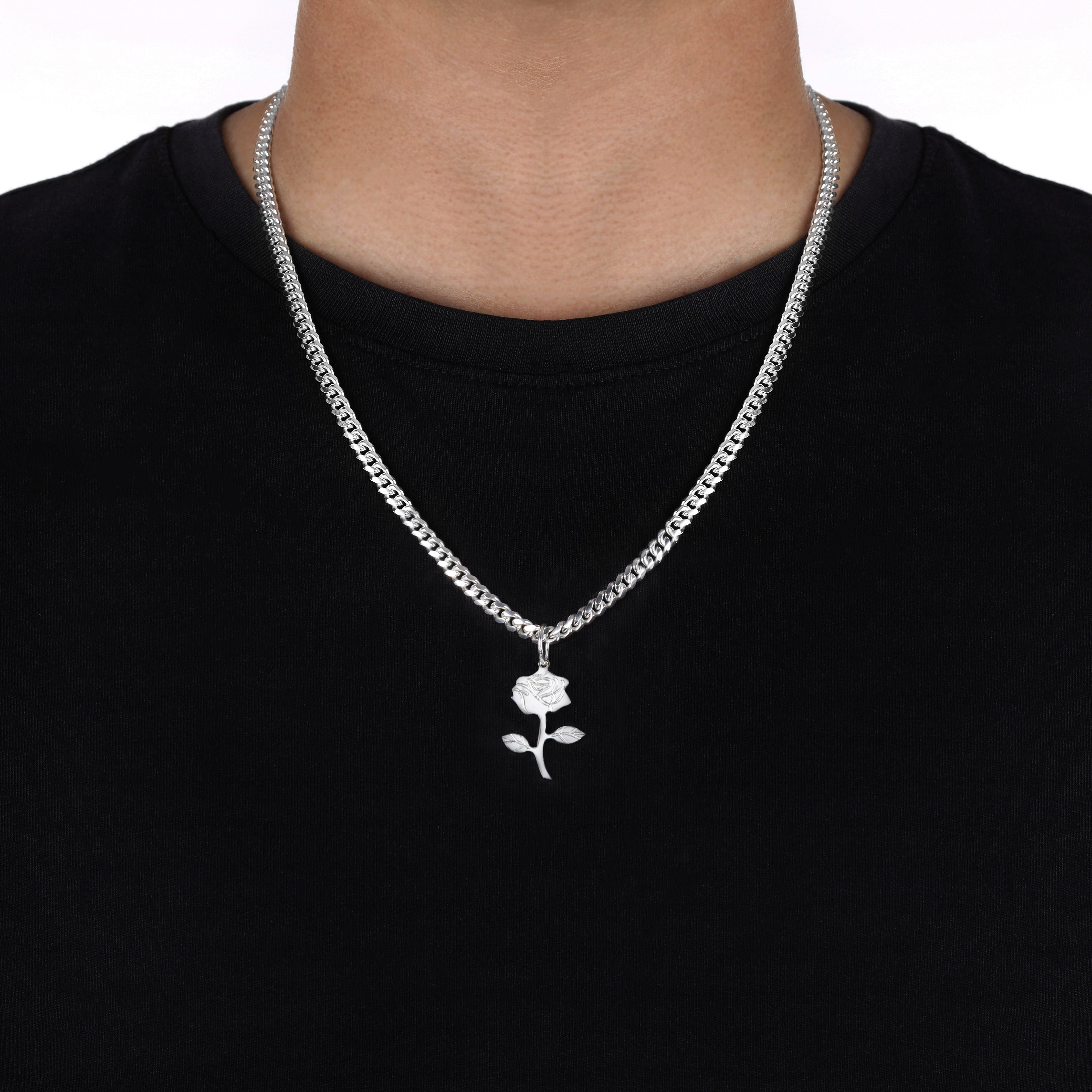 Verschiedene Anhänger aus 925 Sterlingsilber Rose / Lilie / Betende Hände / Feder / Palme - Taipan Schmuck