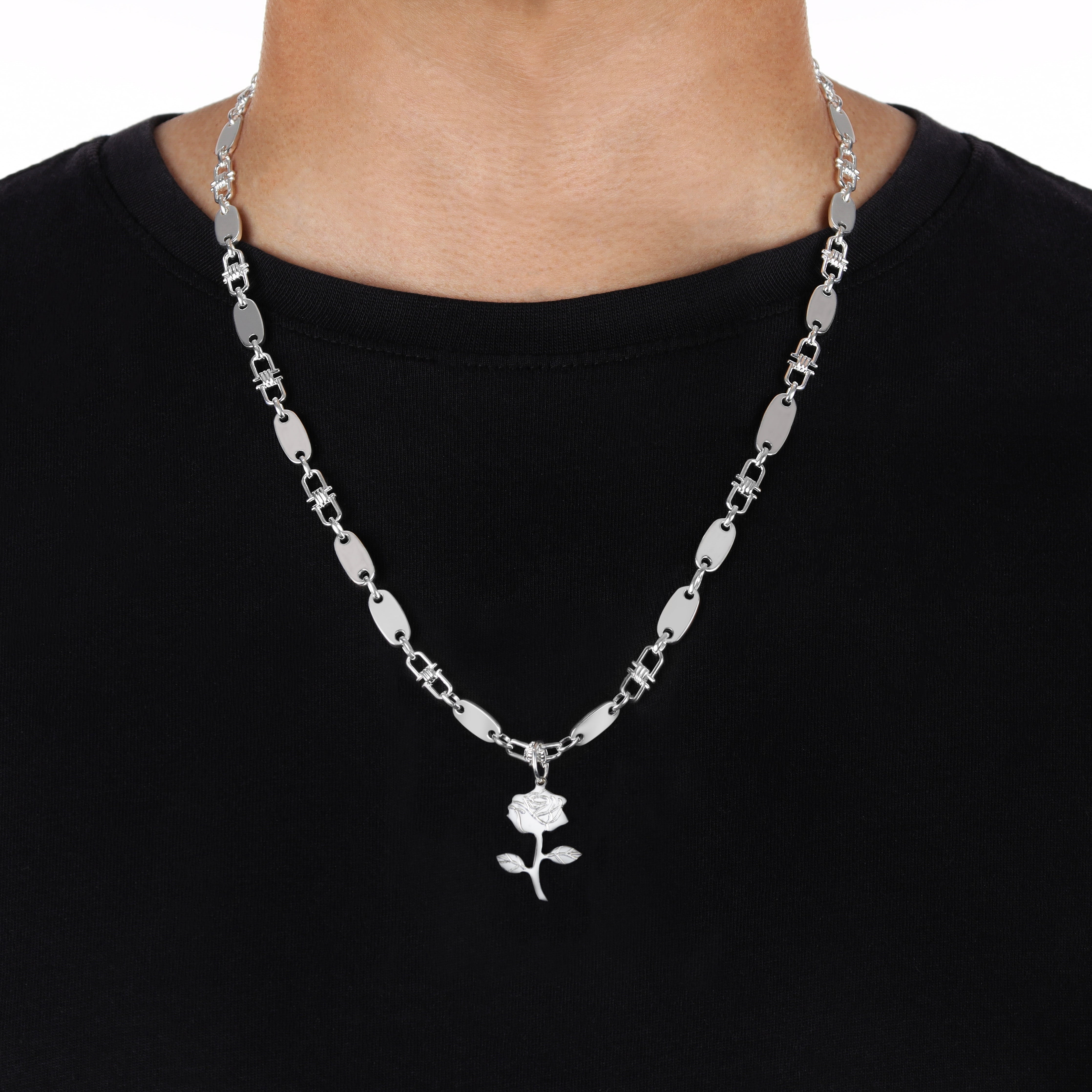 Verschiedene Anhänger aus 925 Sterlingsilber Rose / Lilie / Betende Hände / Feder / Palme - Taipan Schmuck