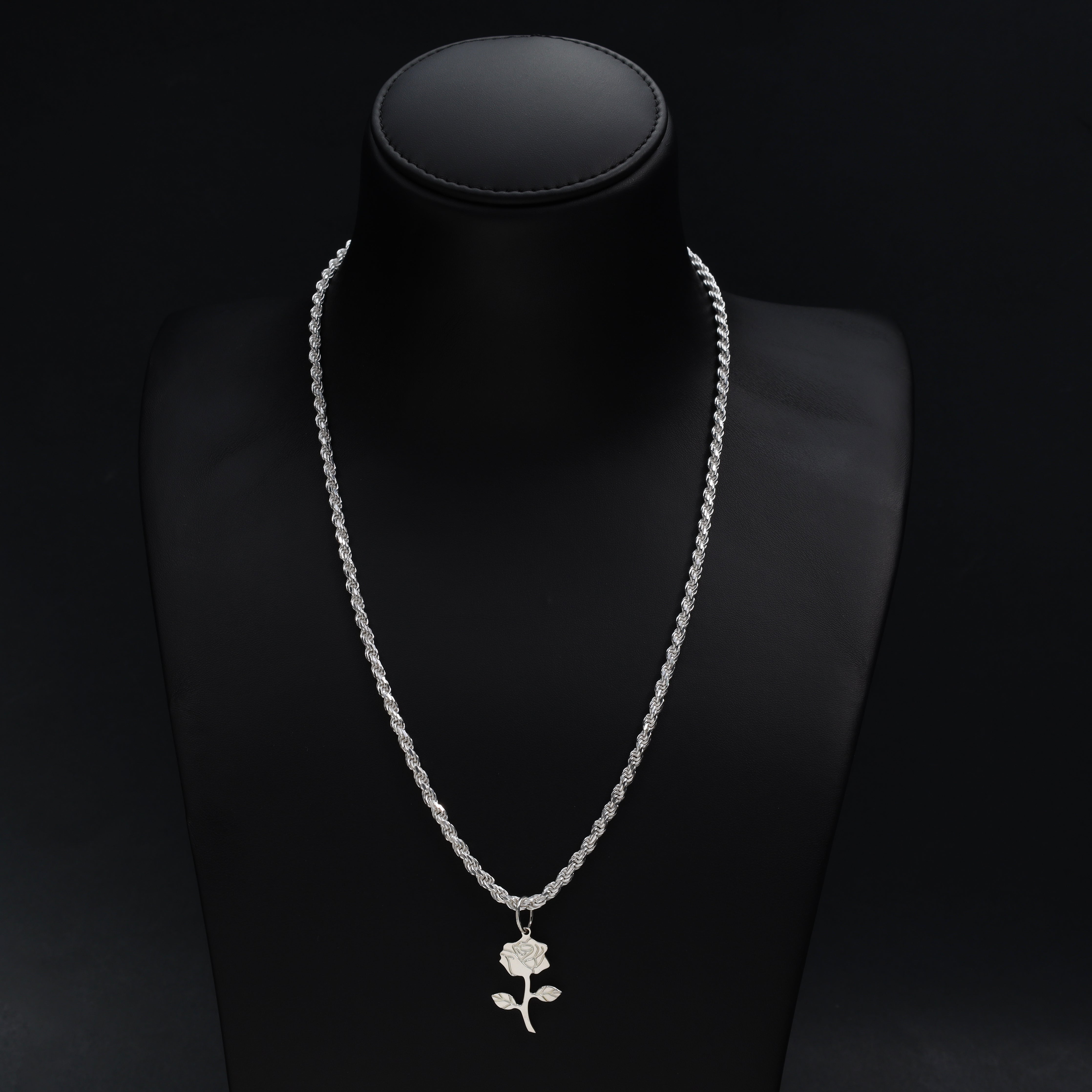 Set 10 - Kordelkette 3,5mm + Anhänger aus 925 Silber - Taipan Schmuck