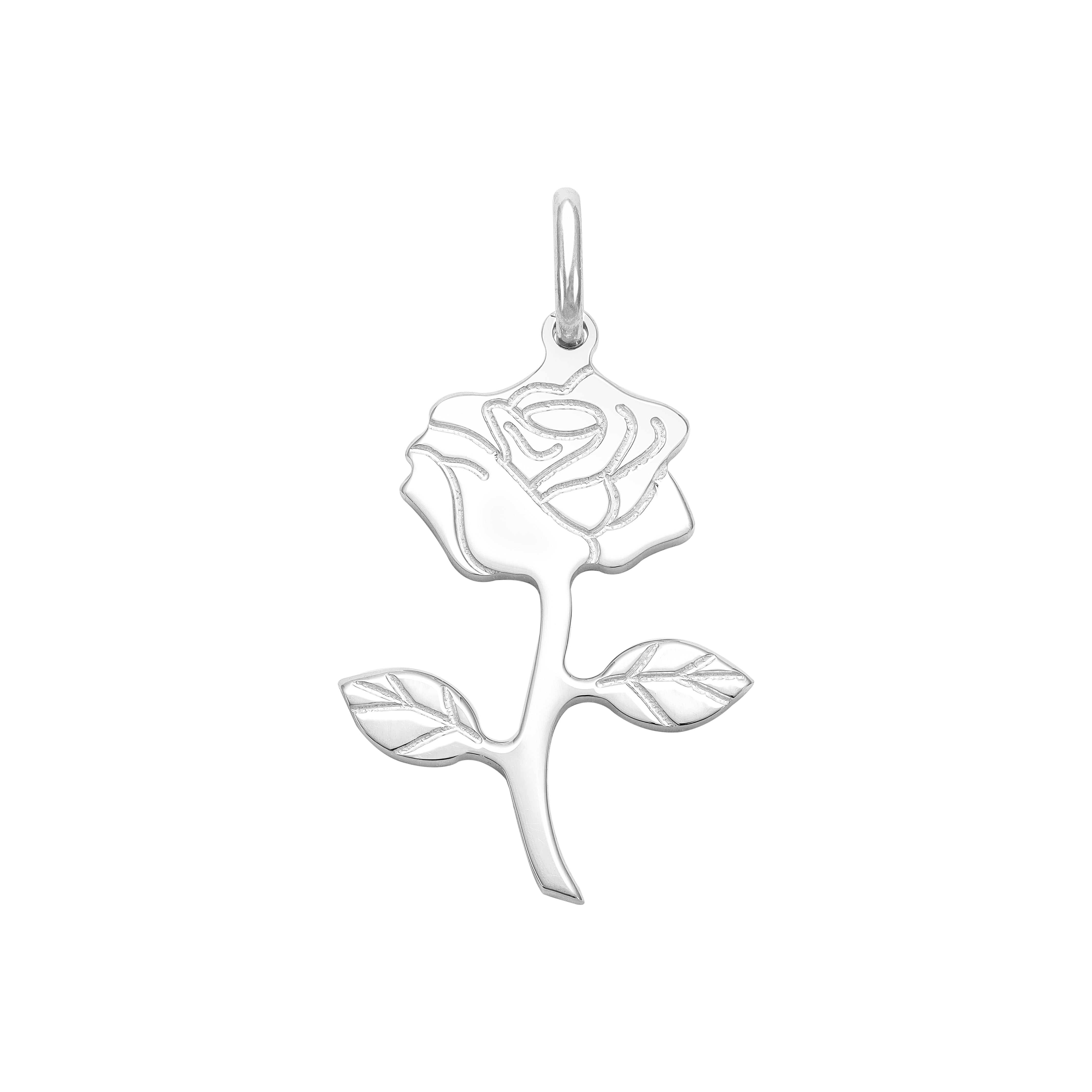 Verschiedene Anhänger aus 925 Sterlingsilber Rose / Lilie / Betende Hände / Feder / Palme - Taipan Schmuck