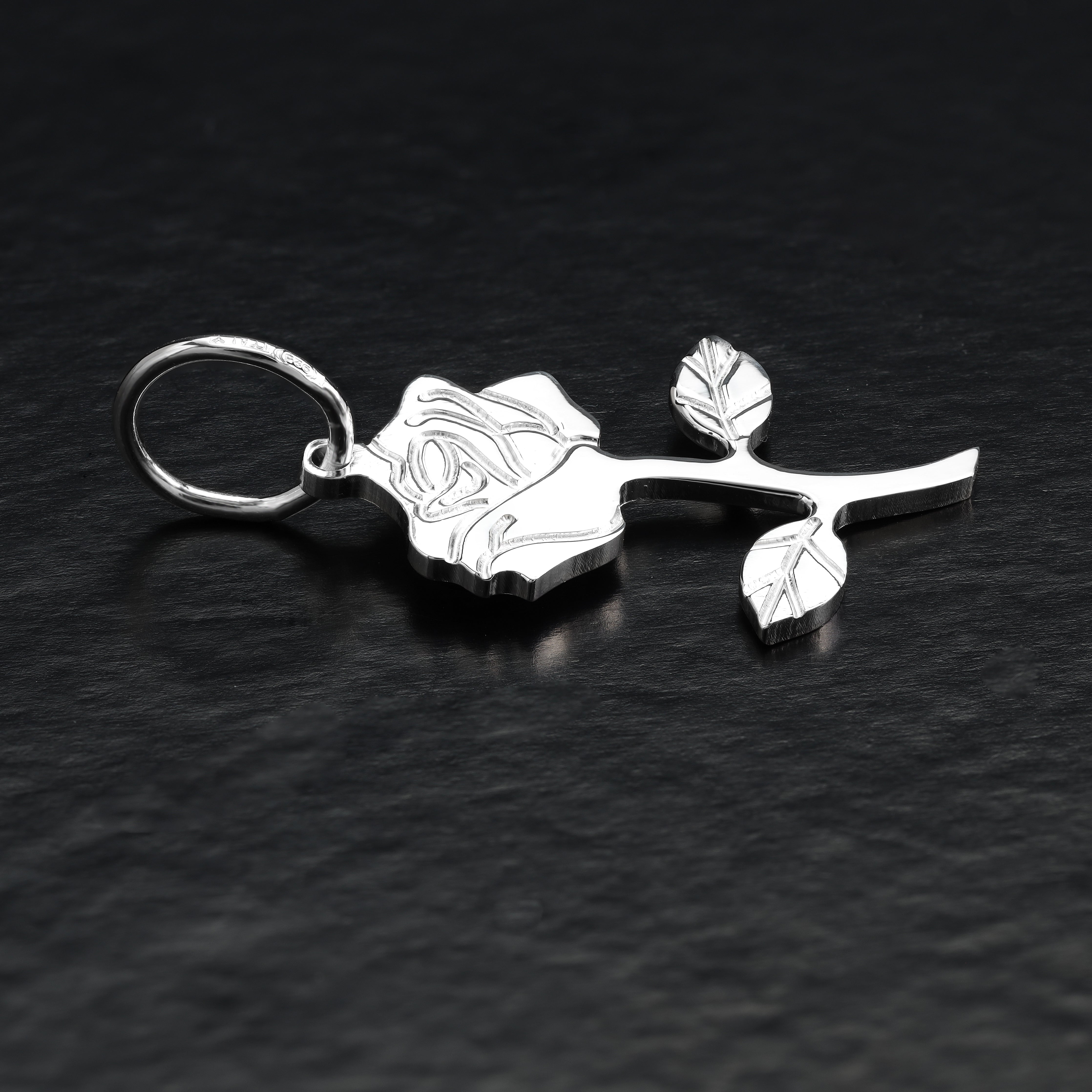 Verschiedene Anhänger aus 925 Sterlingsilber Rose / Lilie / Betende Hände / Feder / Palme - Taipan Schmuck
