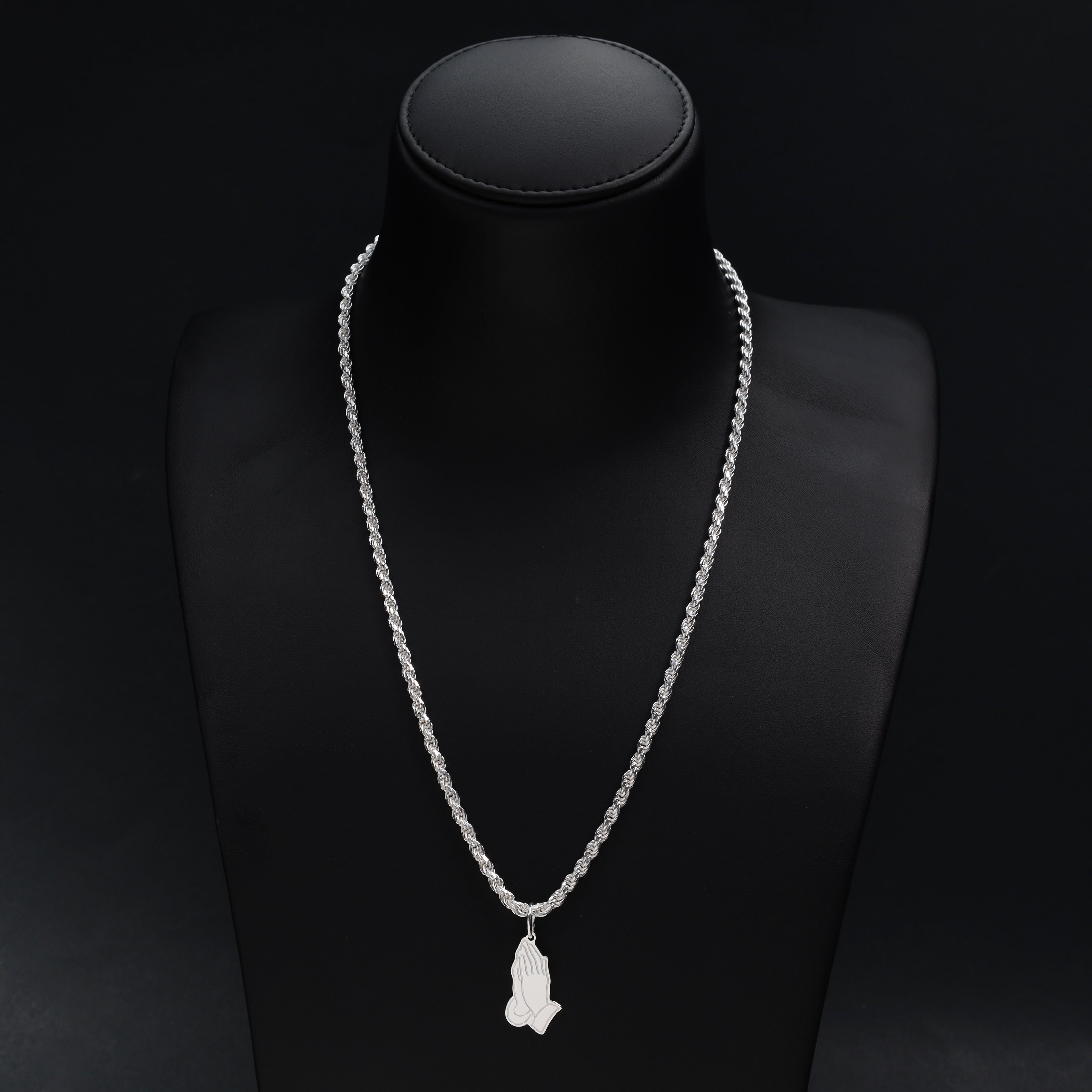 Set 10 - Kordelkette 3,5mm + Anhänger aus 925 Silber - Taipan Schmuck