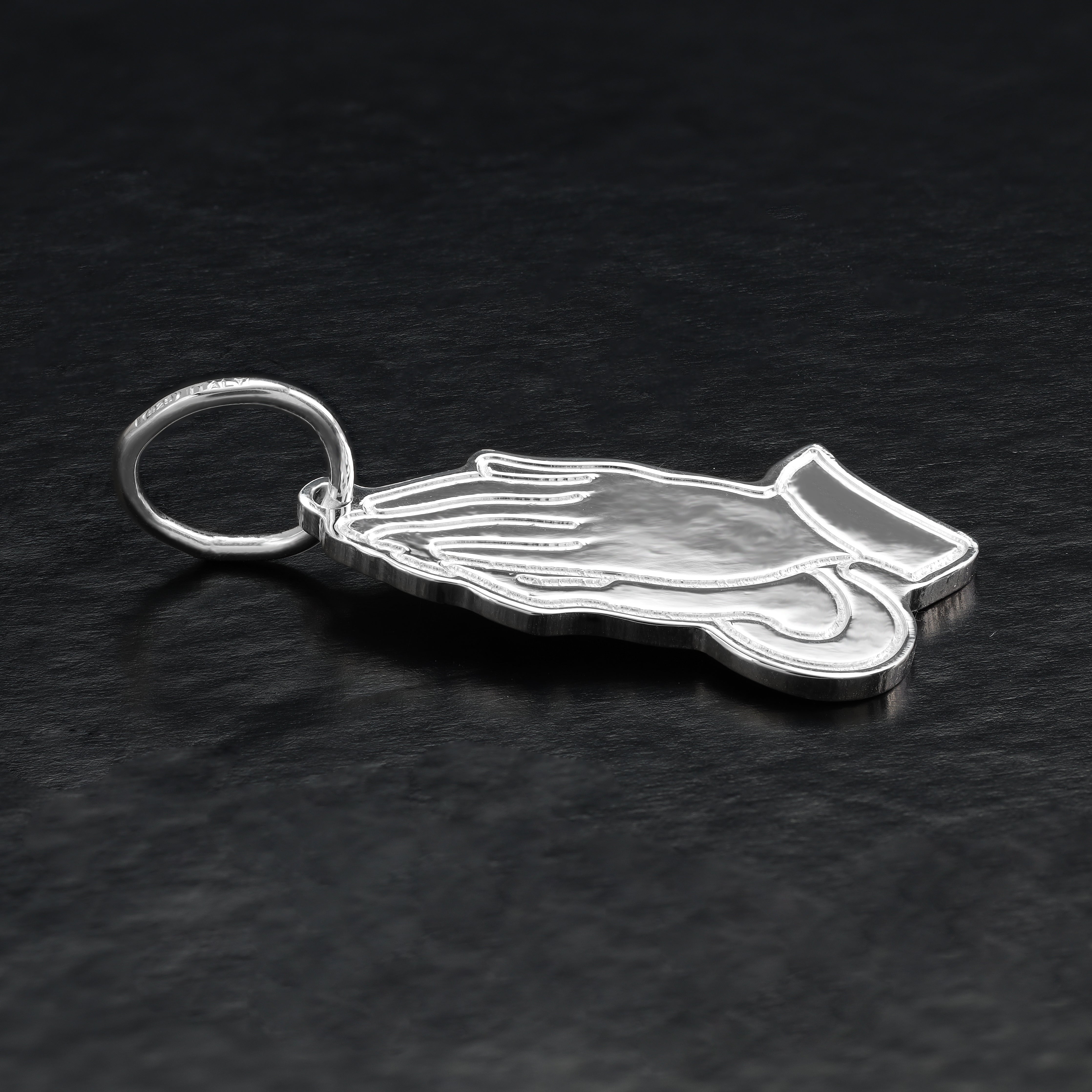 Verschiedene Anhänger aus 925 Sterlingsilber Rose / Lilie / Betende Hände / Feder / Palme - Taipan Schmuck