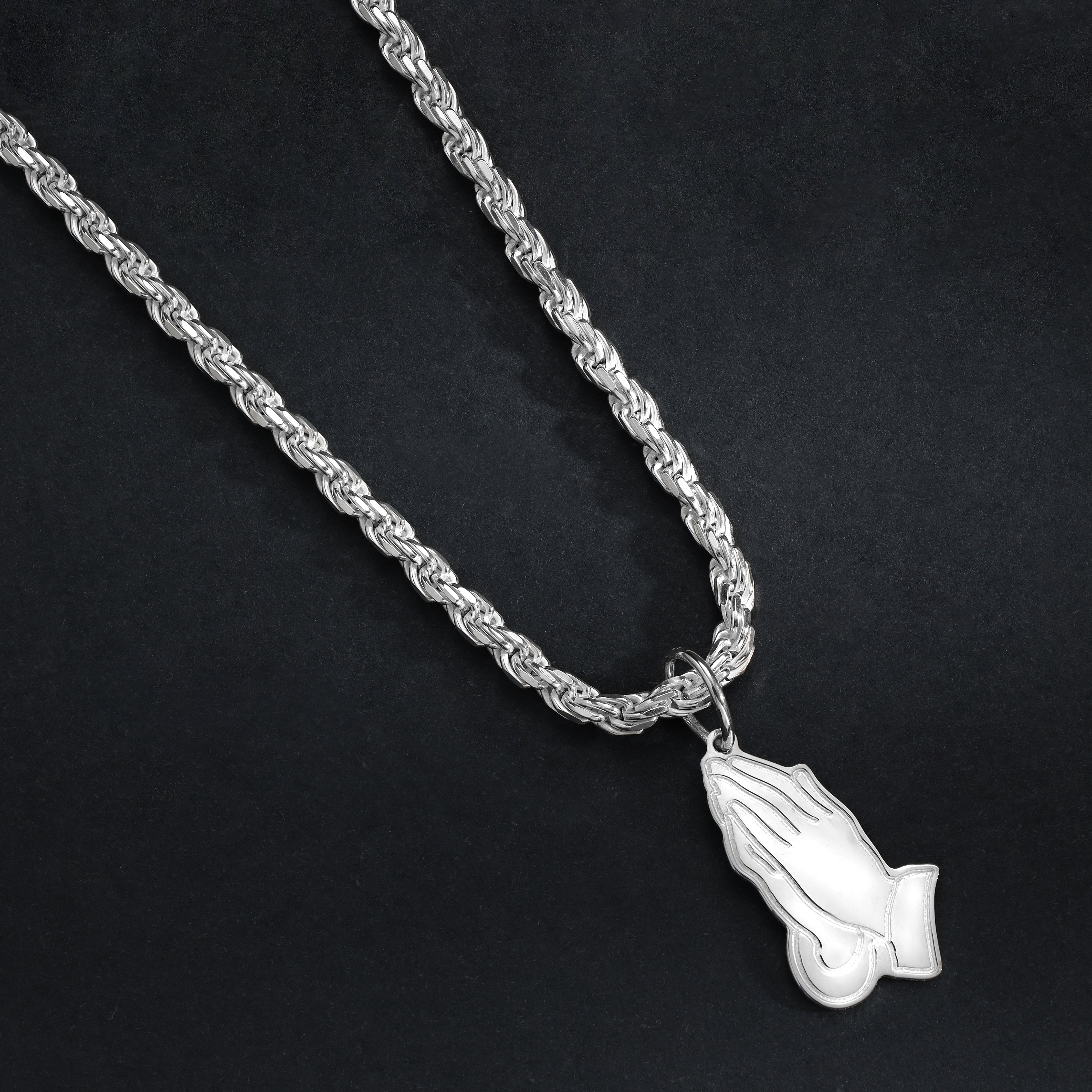 Verschiedene Anhänger aus 925 Sterlingsilber Rose / Lilie / Betende Hände / Feder / Palme - Taipan Schmuck