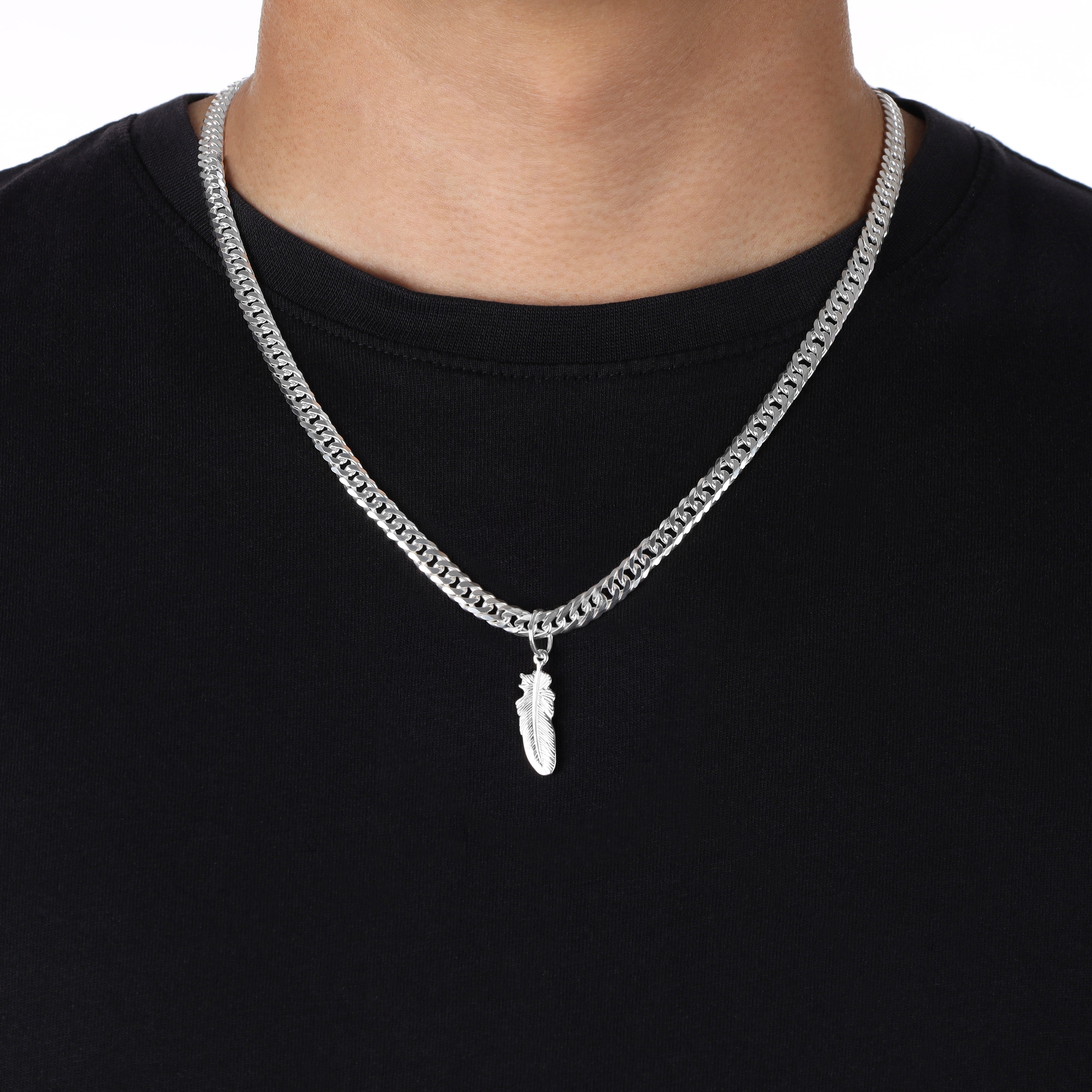 Verschiedene Anhänger aus 925 Sterlingsilber Rose / Lilie / Betende Hände / Feder / Palme - Taipan Schmuck