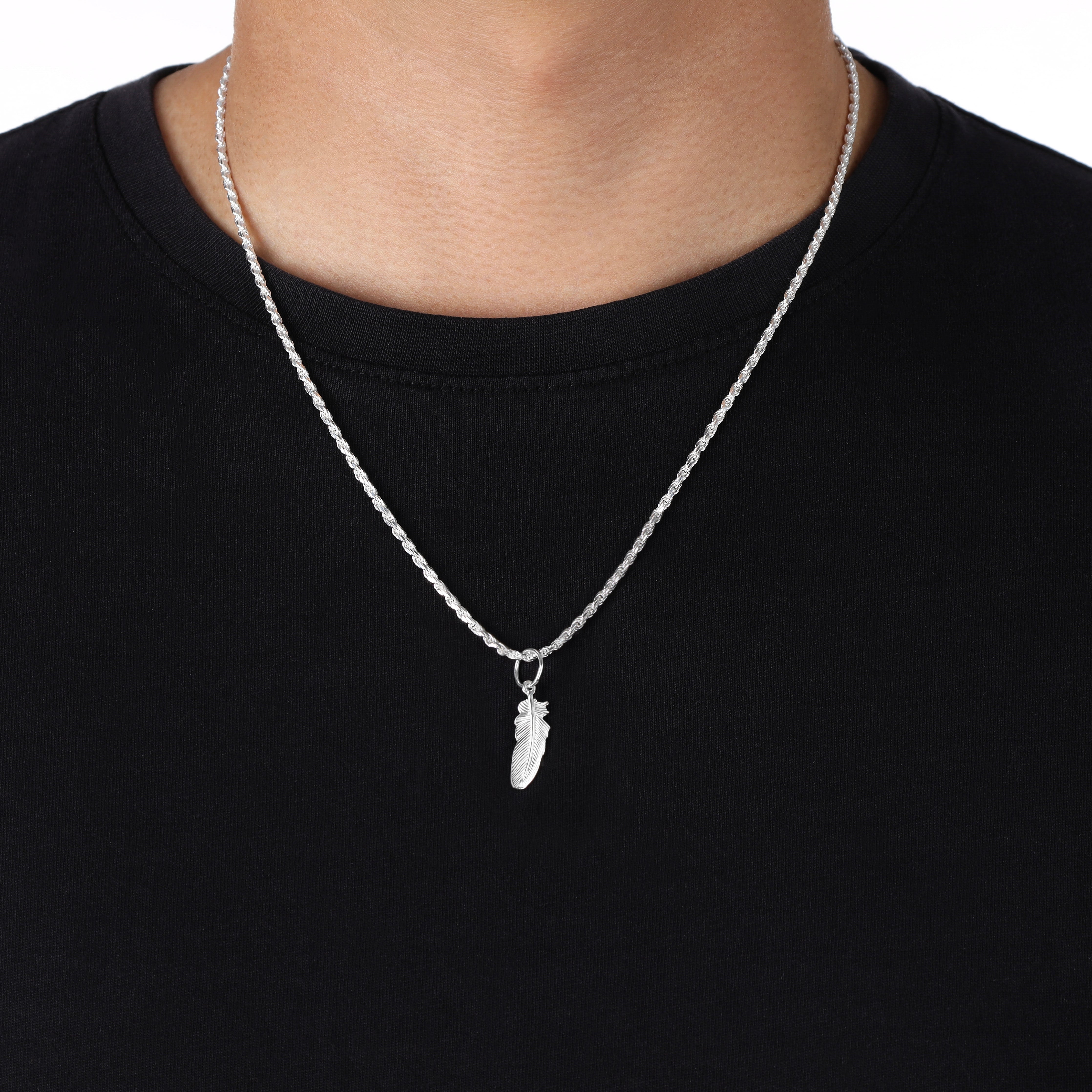 Verschiedene Anhänger aus 925 Sterlingsilber Rose / Lilie / Betende Hände / Feder / Palme - Taipan Schmuck