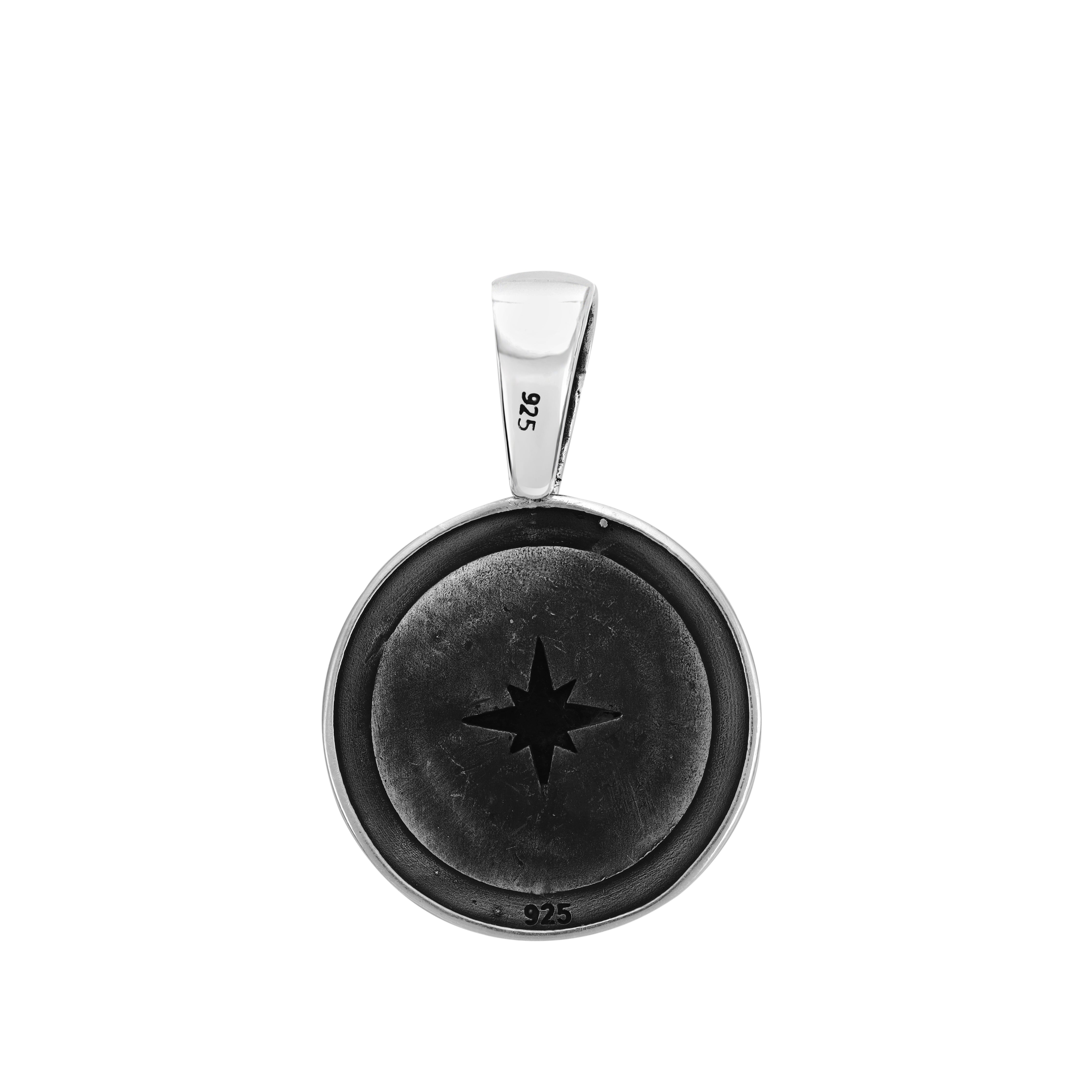 Kompass Anhänger aus 925 Sterlingsilber oxidiert (PE463) "Oriental Dream" - Taipan Schmuck