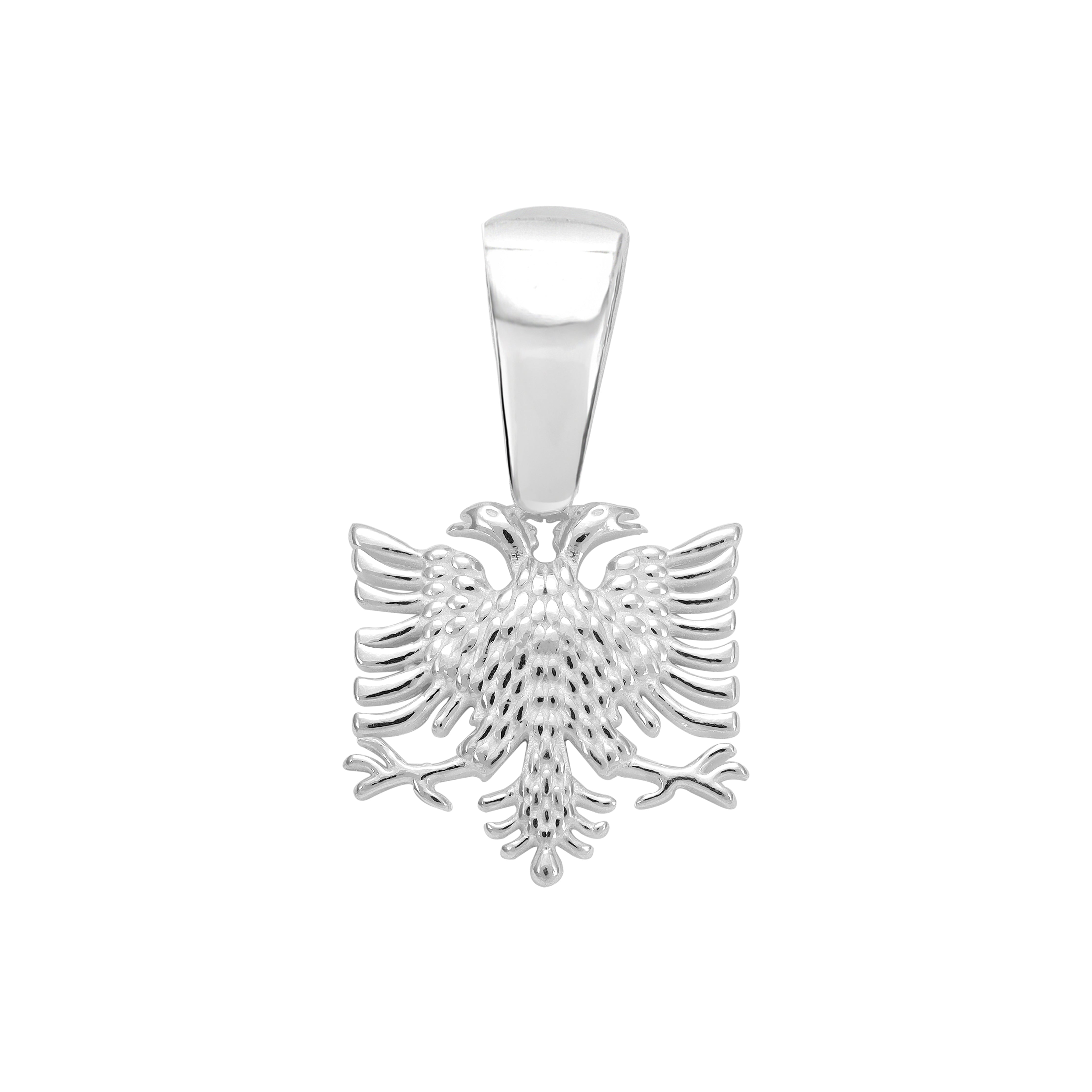 Albanischer Adler Albanian Eagle Flagge Shqiptar Anhänger aus 925 Sterlingsilber (PE471) - Taipan Schmuck