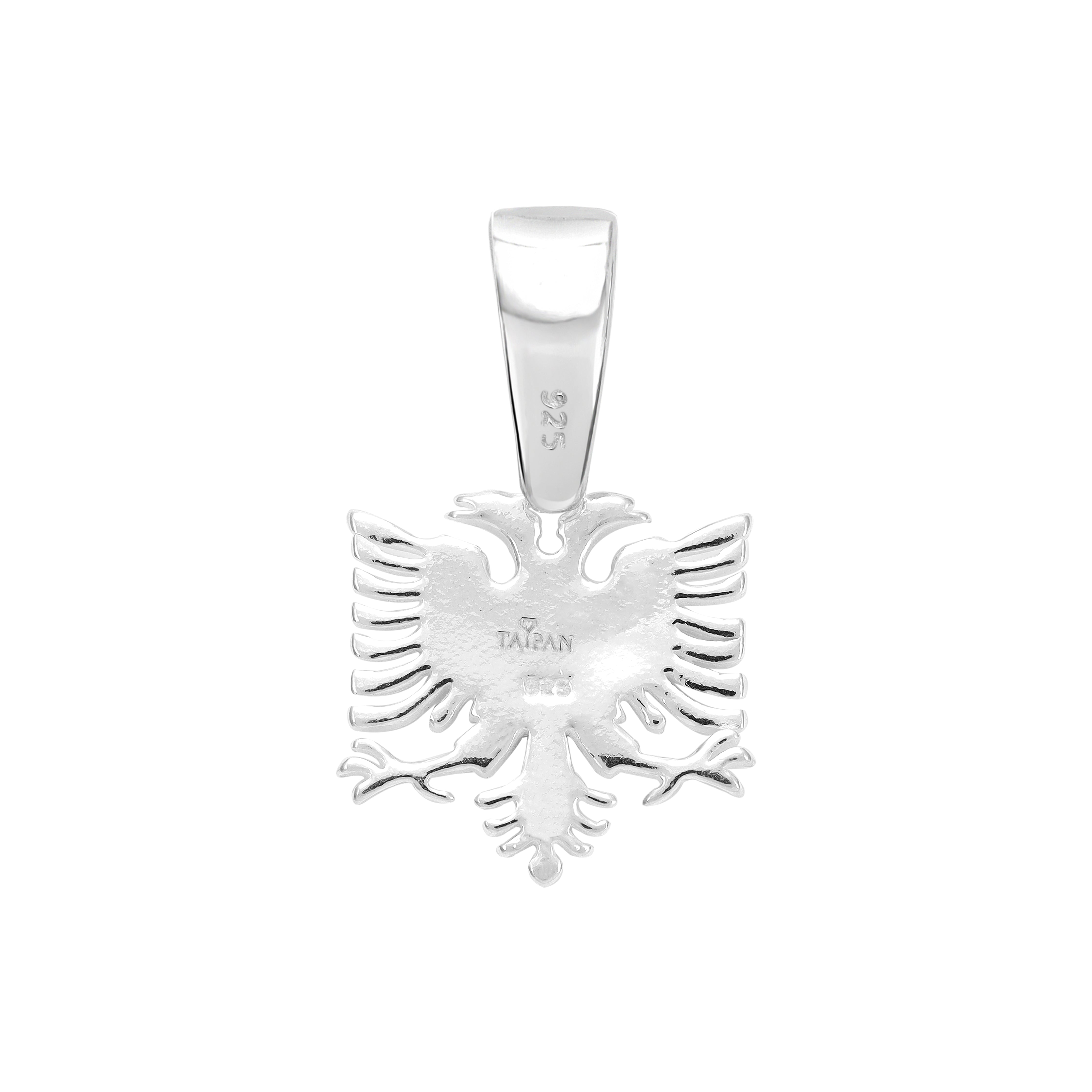 Albanischer Adler Albanian Eagle Flagge Shqiptar Anhänger aus 925 Sterlingsilber (PE471) - Taipan Schmuck