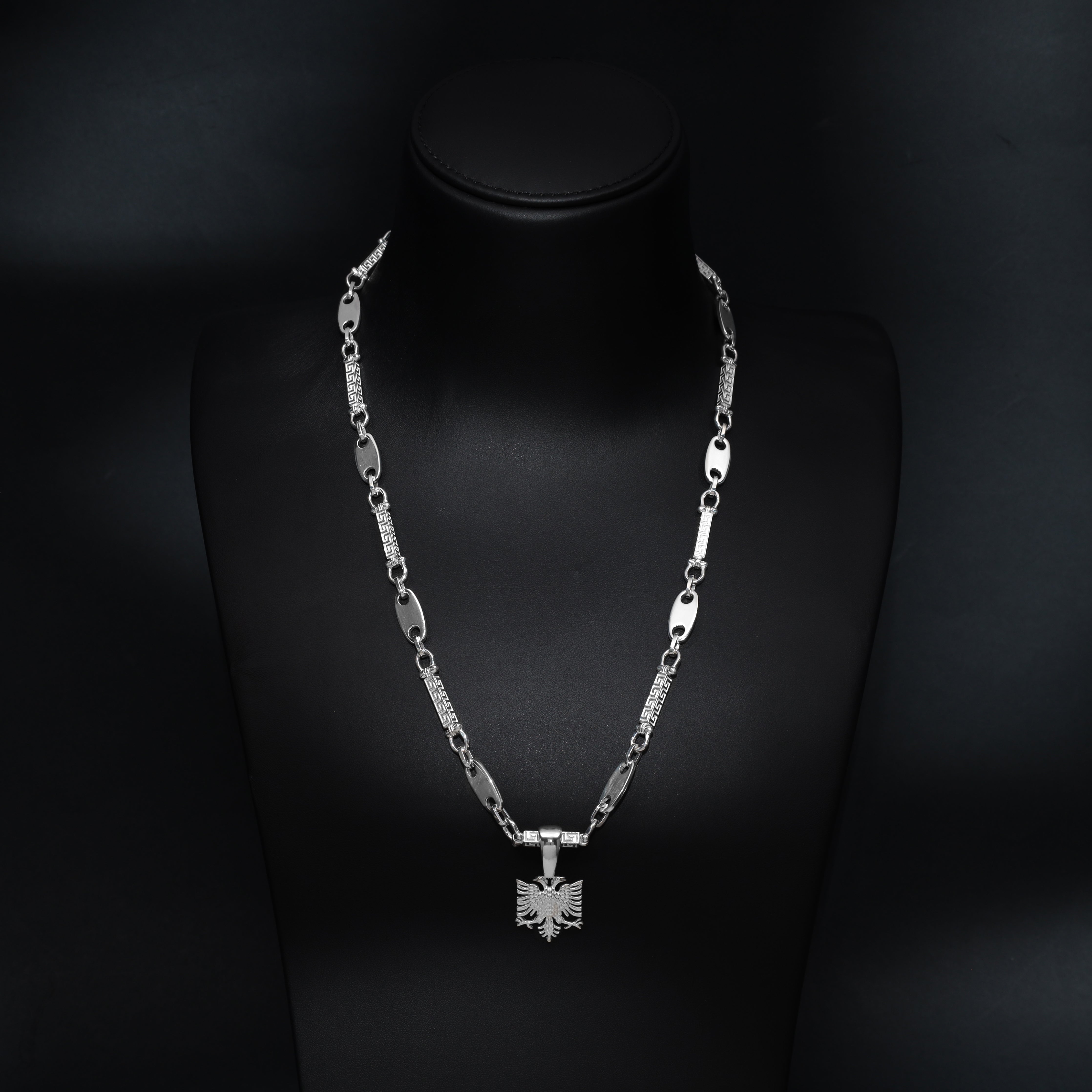 Albanischer Adler Albanian Eagle Flagge Shqiptar Anhänger aus 925 Sterlingsilber (PE471) - Taipan Schmuck