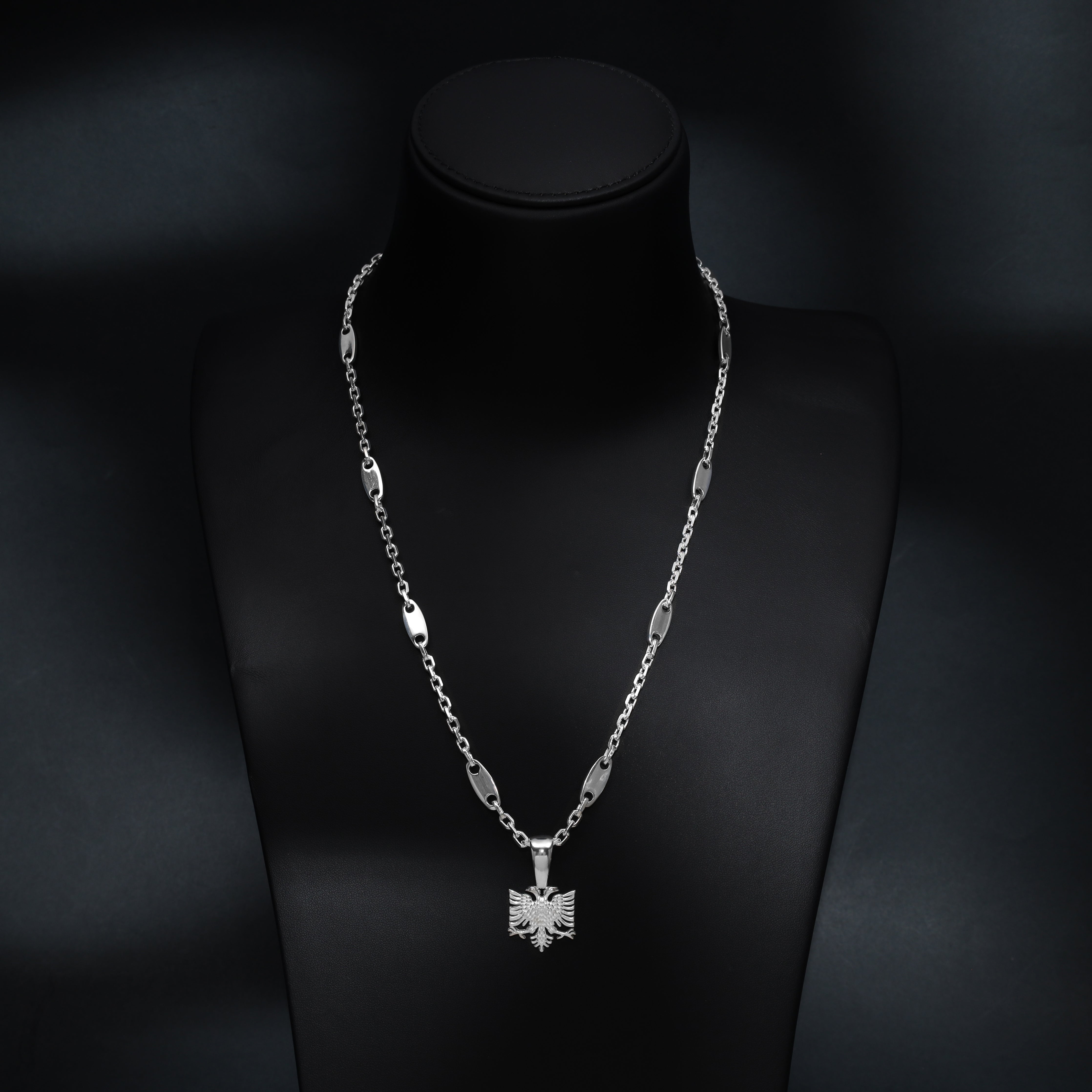 Albanischer Adler Albanian Eagle Flagge Shqiptar Anhänger aus 925 Sterlingsilber (PE471) - Taipan Schmuck