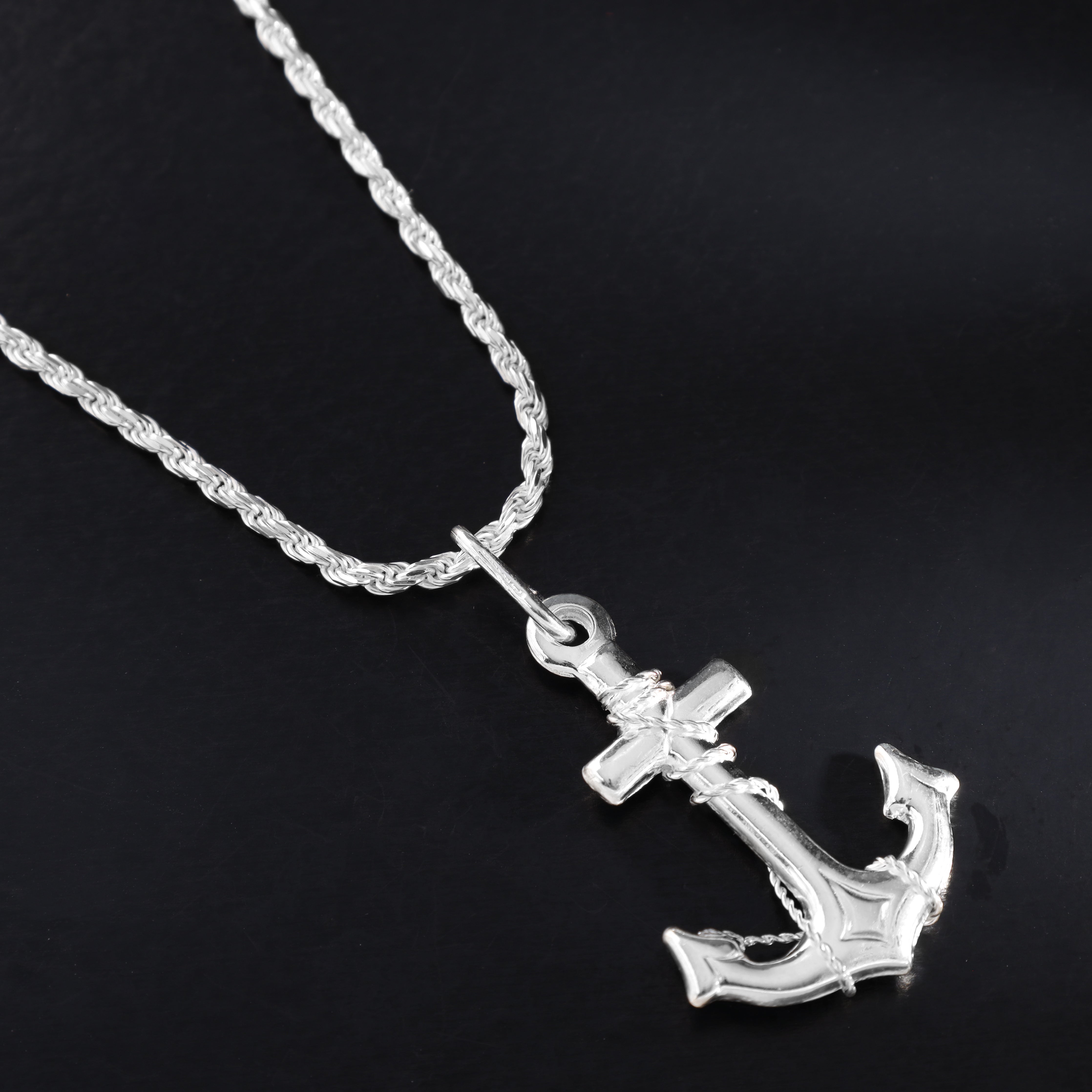 Großer Anker Anhänger aus 925 Sterlingsilber Kettenanhänger - Taipan Schmuck