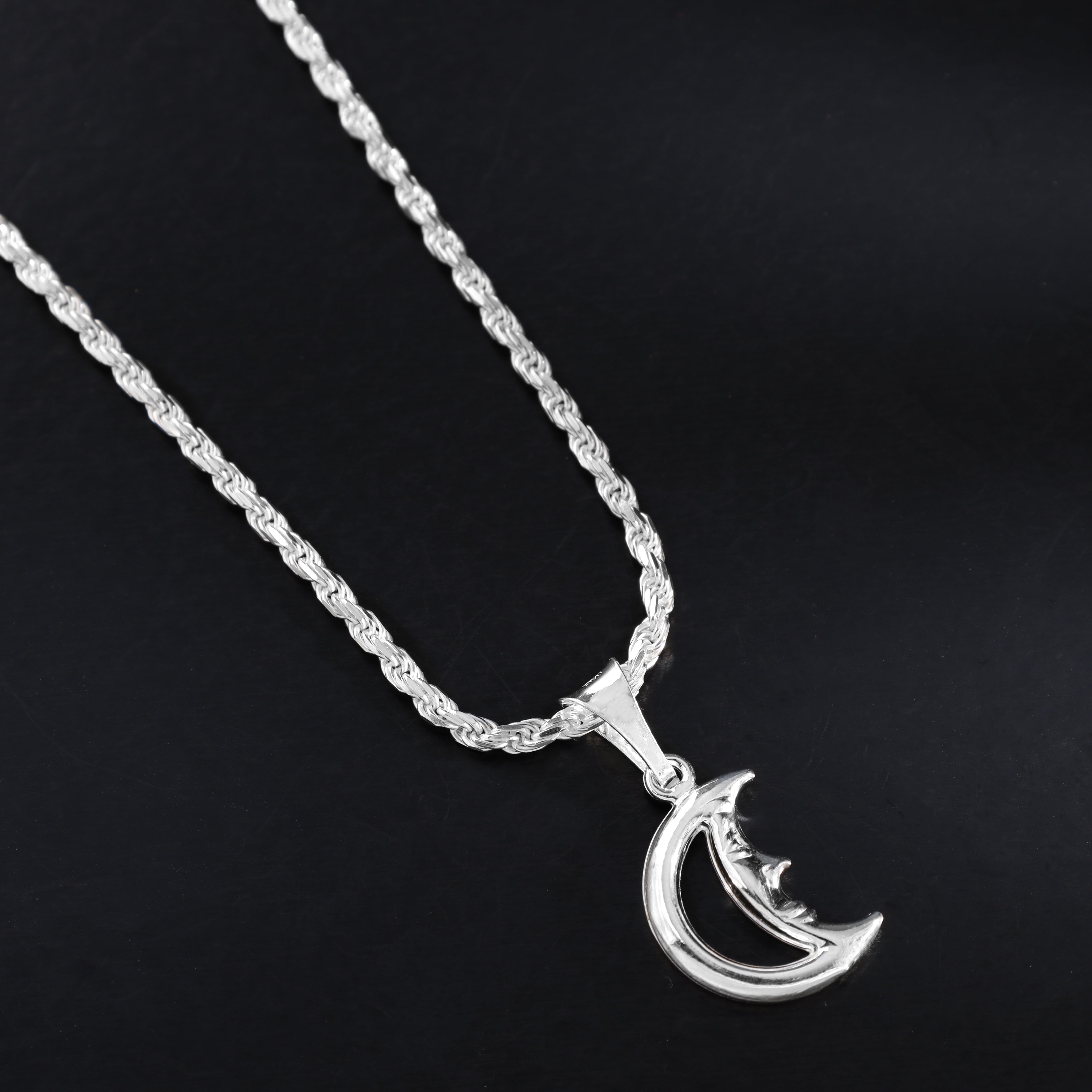 Halbmond Anhänger aus 925 Sterlingsilber Kettenanhänger - Taipan Schmuck