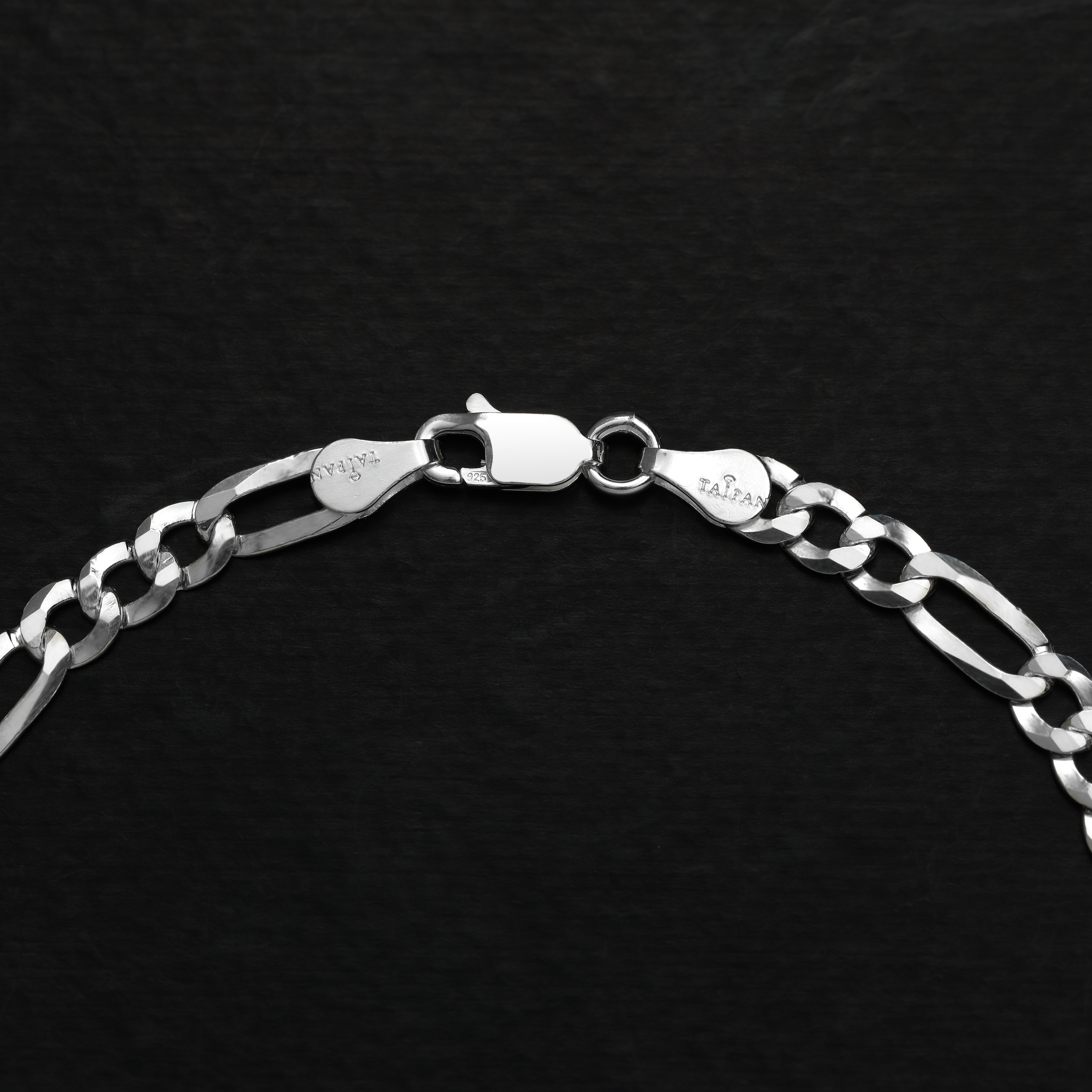 Figarokette 4mm Armband - 925 Silber - Taipan Schmuck